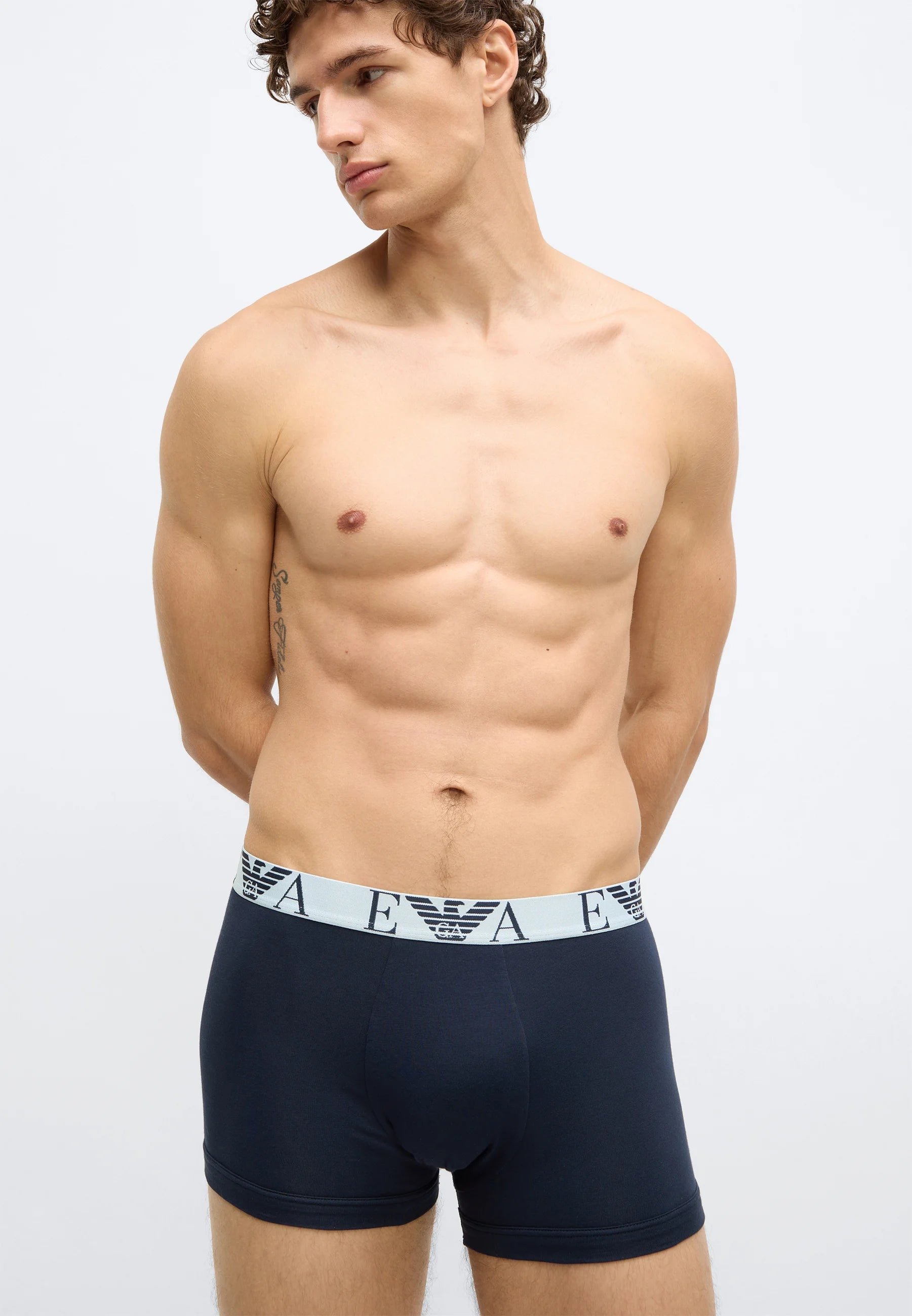 Emporio Armani BOLD Monogram Trunks 3 Pack – modrá