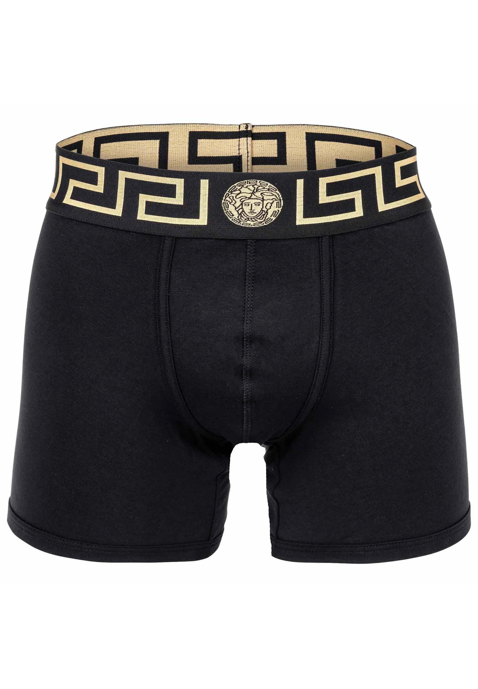 Versace Cotton Stretch Trunks – 2 Pack – Black, Grey