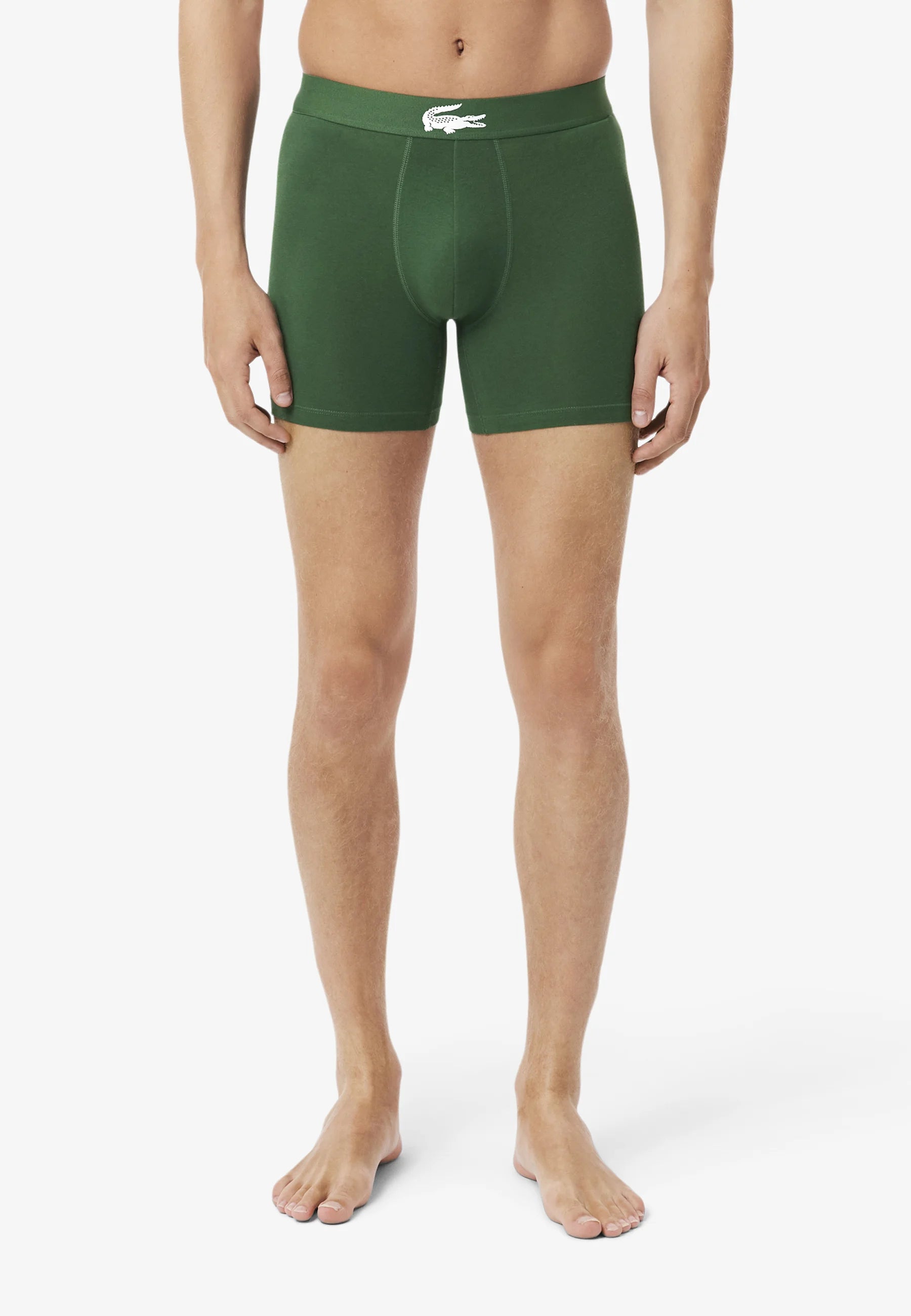Lacoste Stretch-Unterhosen – Weiß, Grün, Schwarz