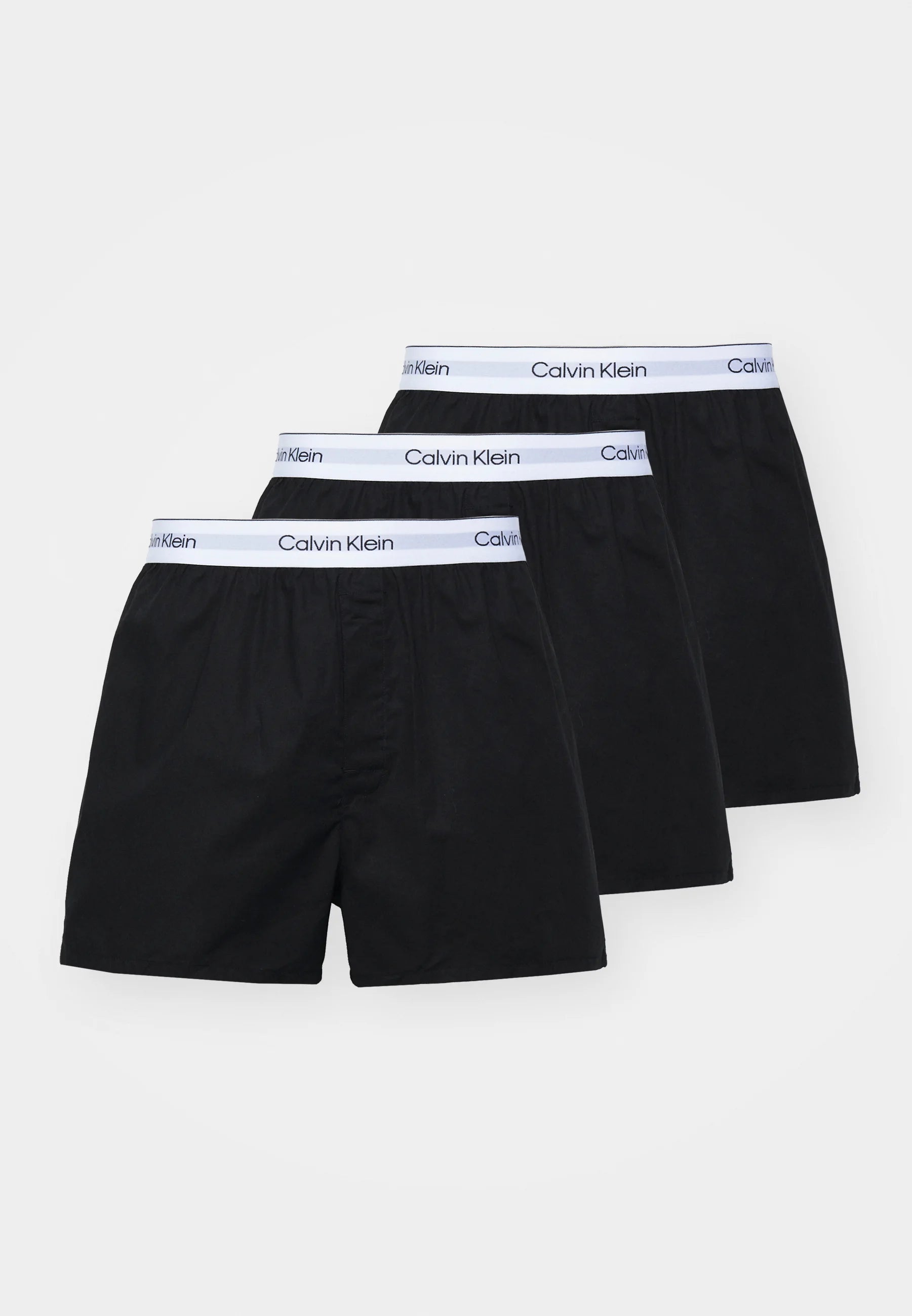 Calvin Klein Icon Cotton Stretch Slim boxerky – 3 balení – černé