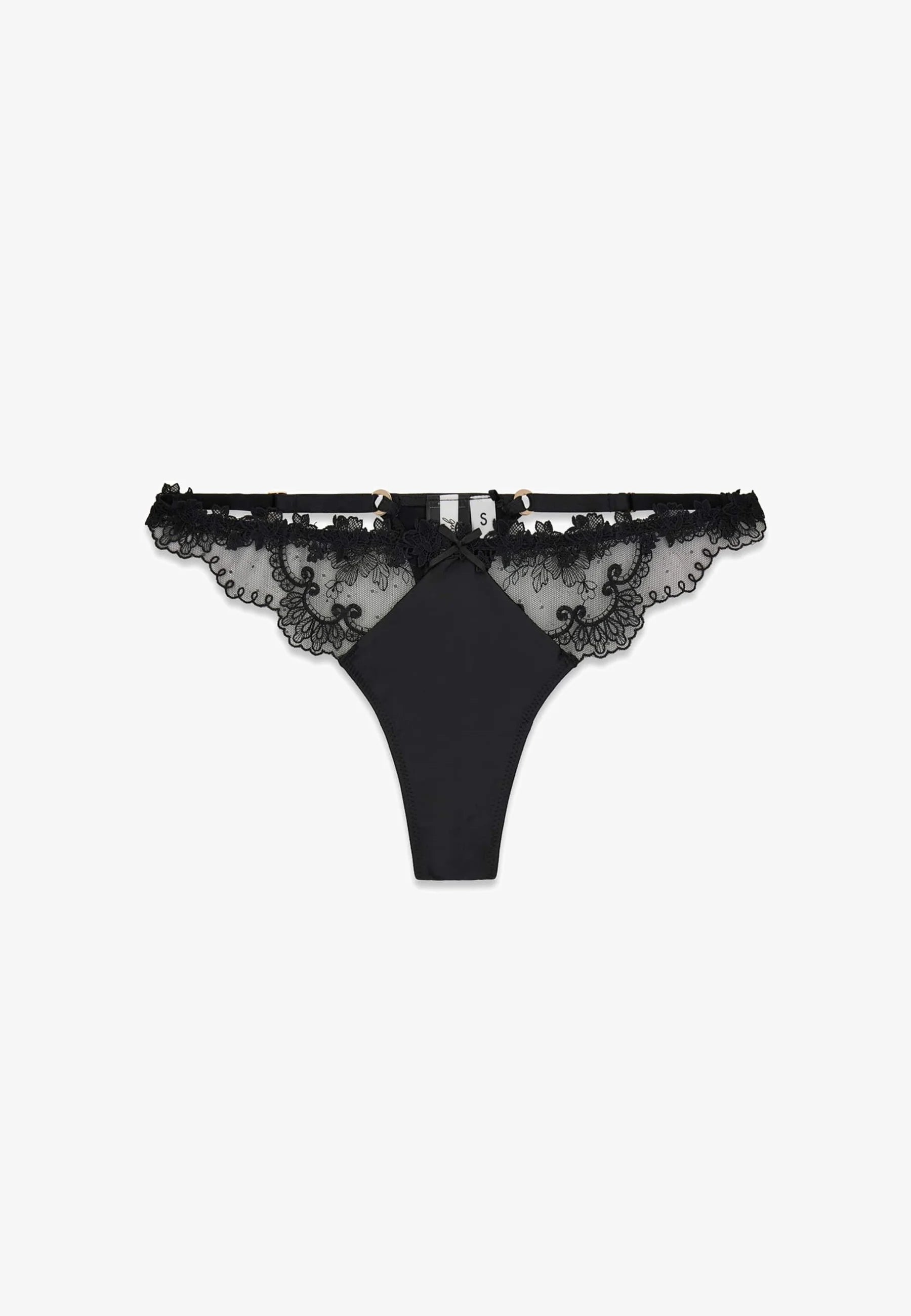 Vyšívaná tanga Guess Helen – černá
