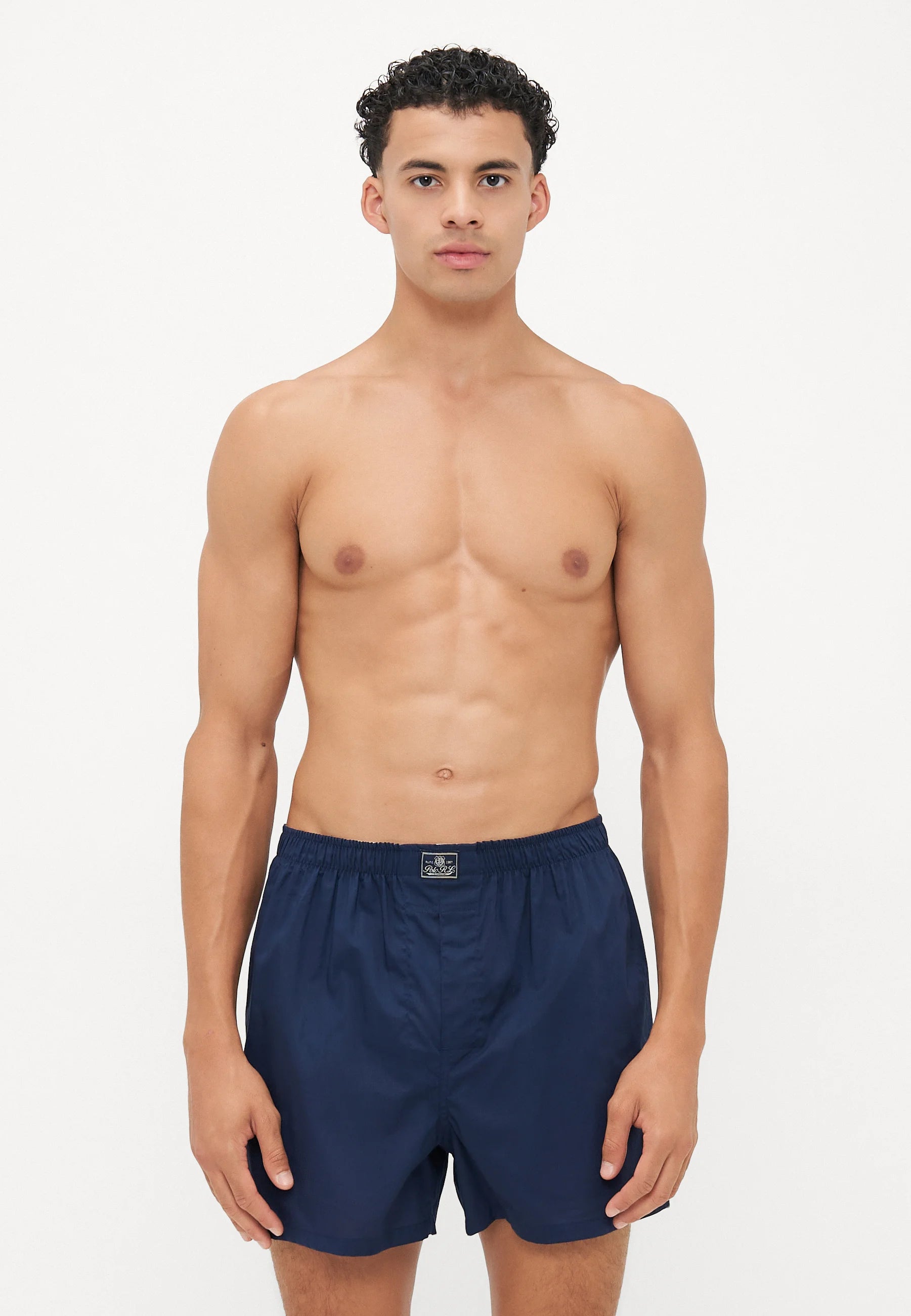 Boxer ouvert en coton Polo Ralph Lauren – Lot de 3 – Rouge, Bleu marine, Vin