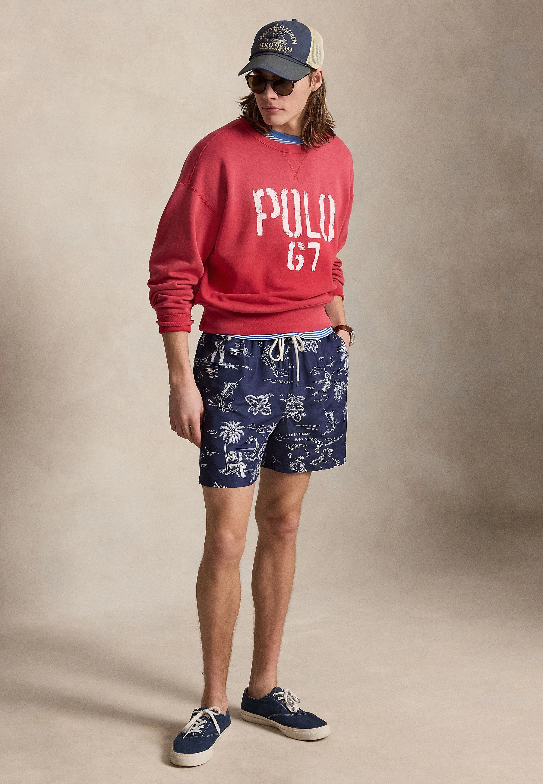 Plavkové šortky Polo Ralph Lauren Harbour Island Polo Bear – modré
