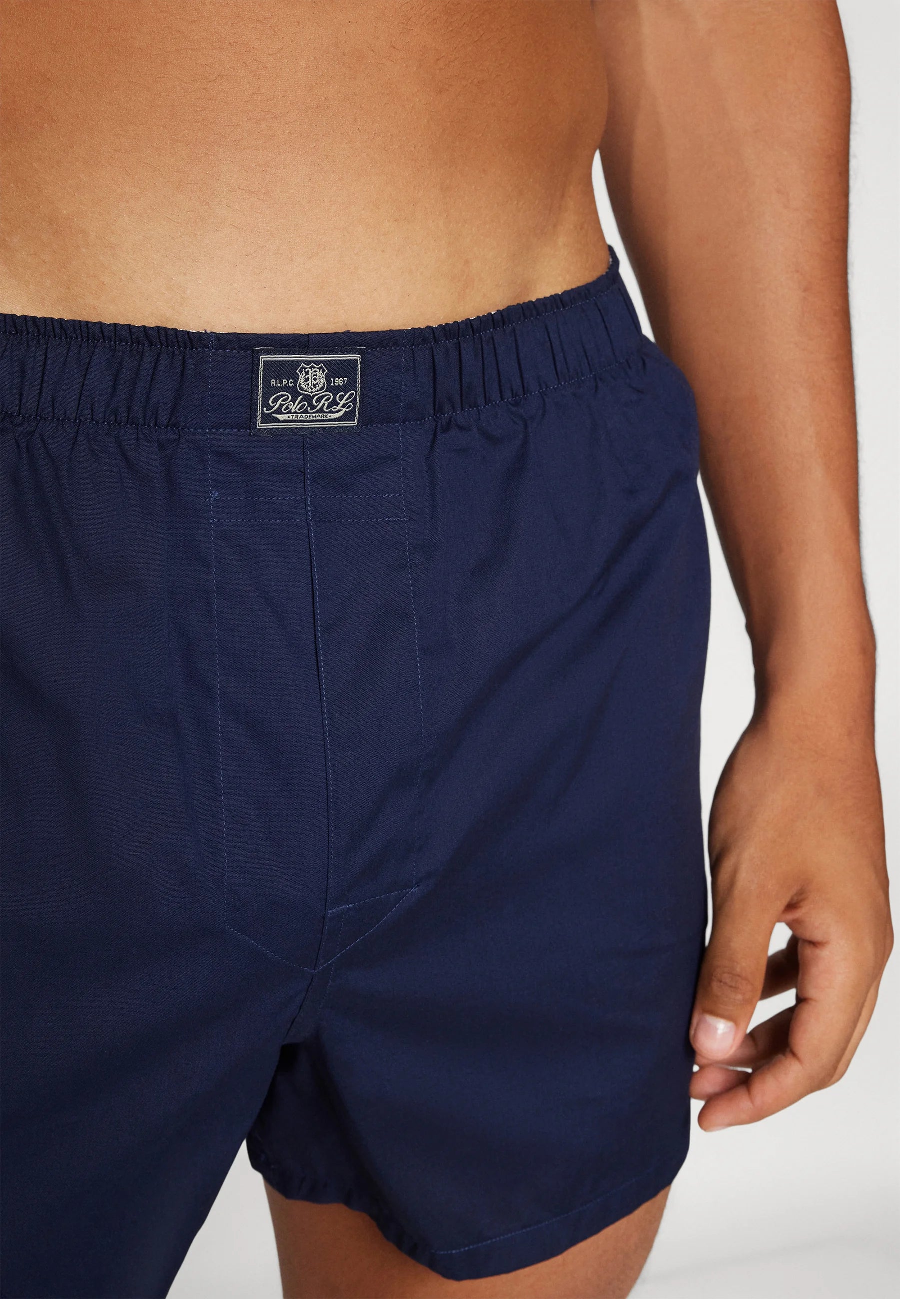 Polo Ralph Lauren Boxer ouvert en coton – Lot de 3 – Bleu foncé, multicolore