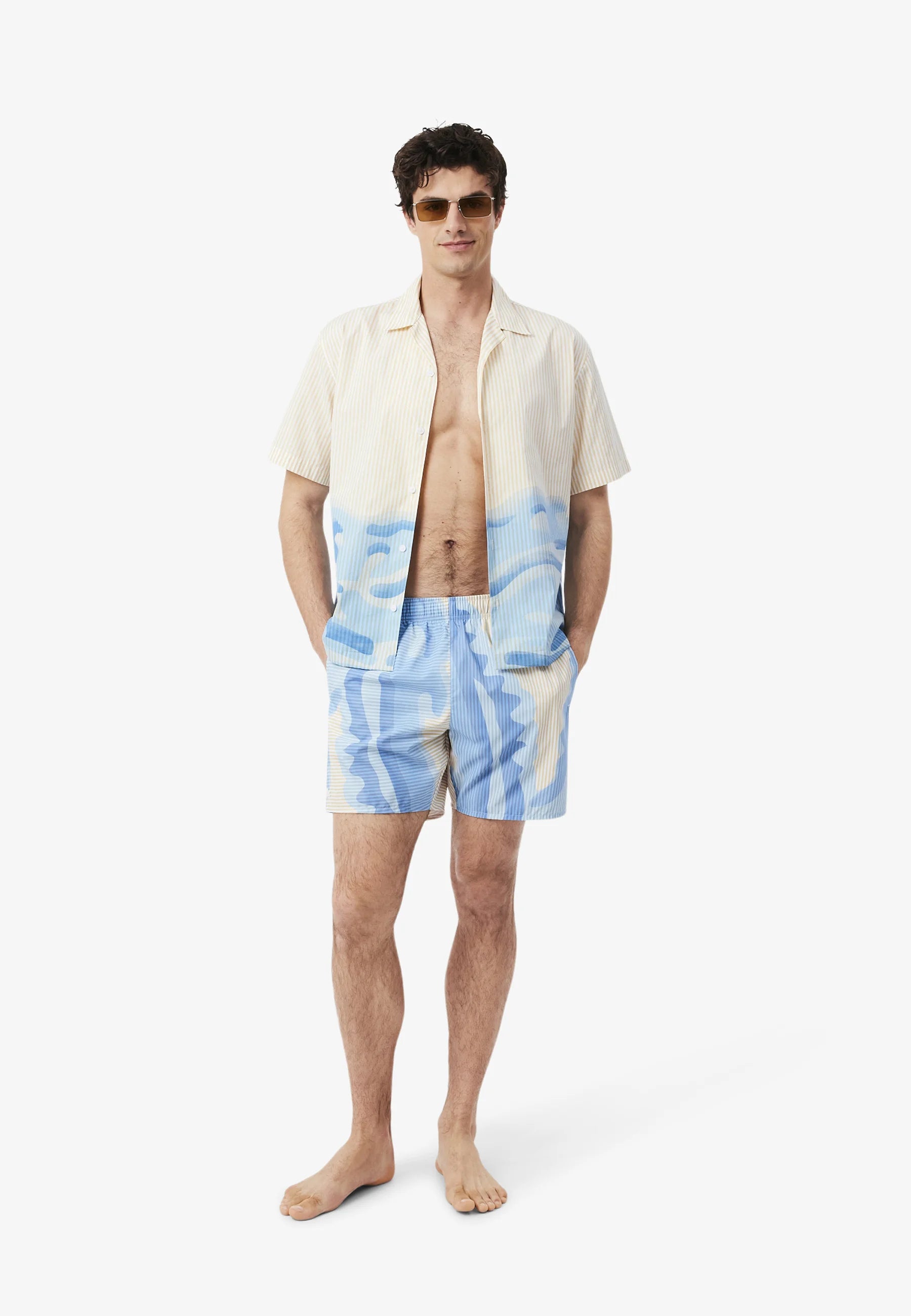 Lacoste Swim Shorts – Blanc, Beige-IY