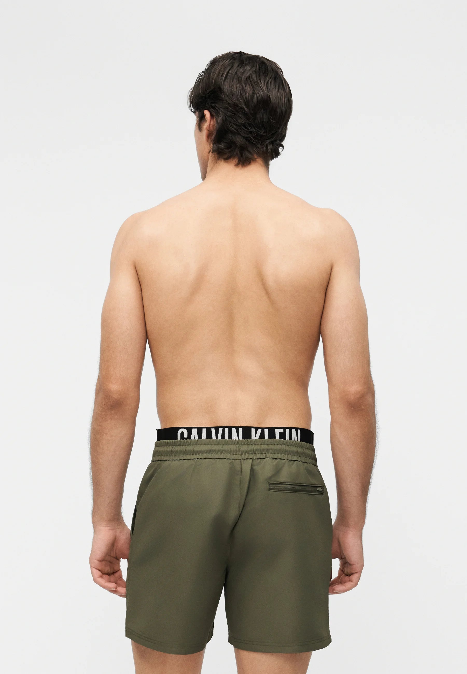 Calvin Klein Medium Drawstring Swim Shorts – Brush Green