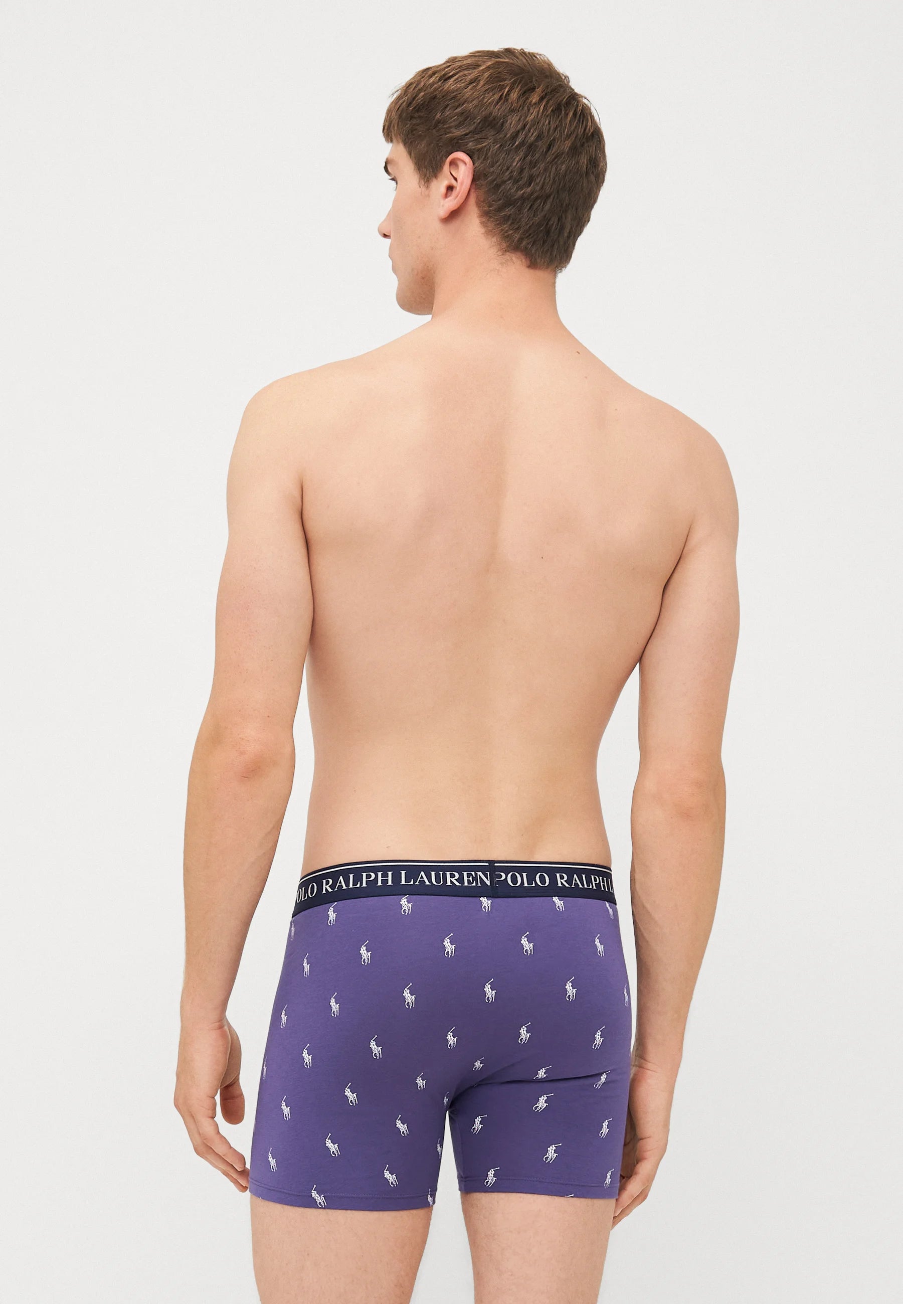 Polo Ralph Lauren Cotton Stretch Boxer Briefs – 3 Pack – Berry, Purple, Navy