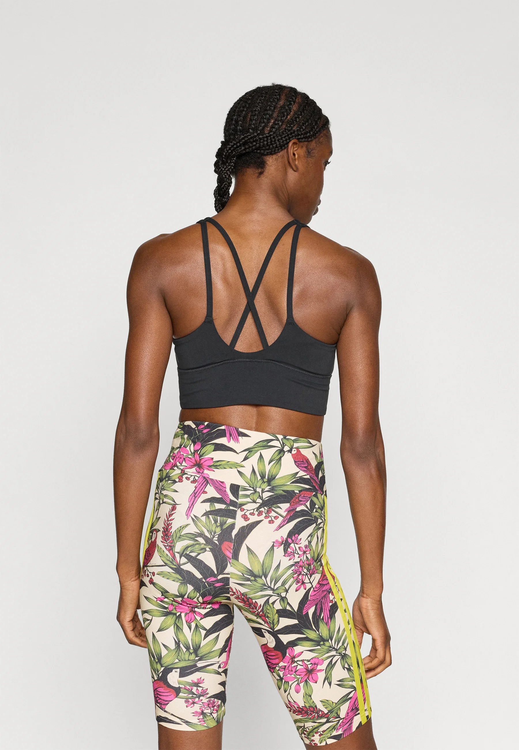 Adidas Performance 3 Stripes Studio All Me Light Support Sports Bra – Black