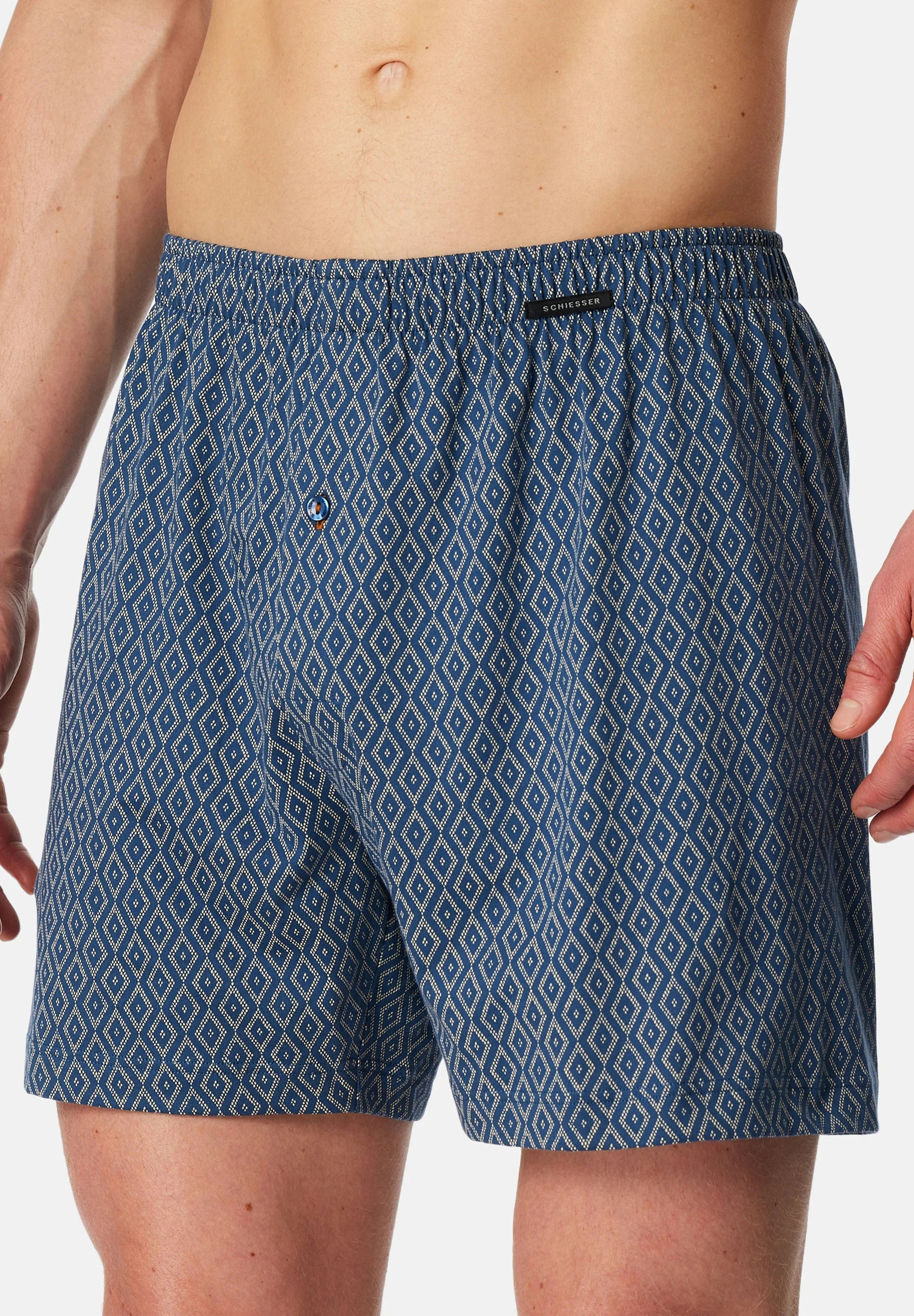 Bokserki Schiesser Single Jersey 6 par – ciemnoniebieski