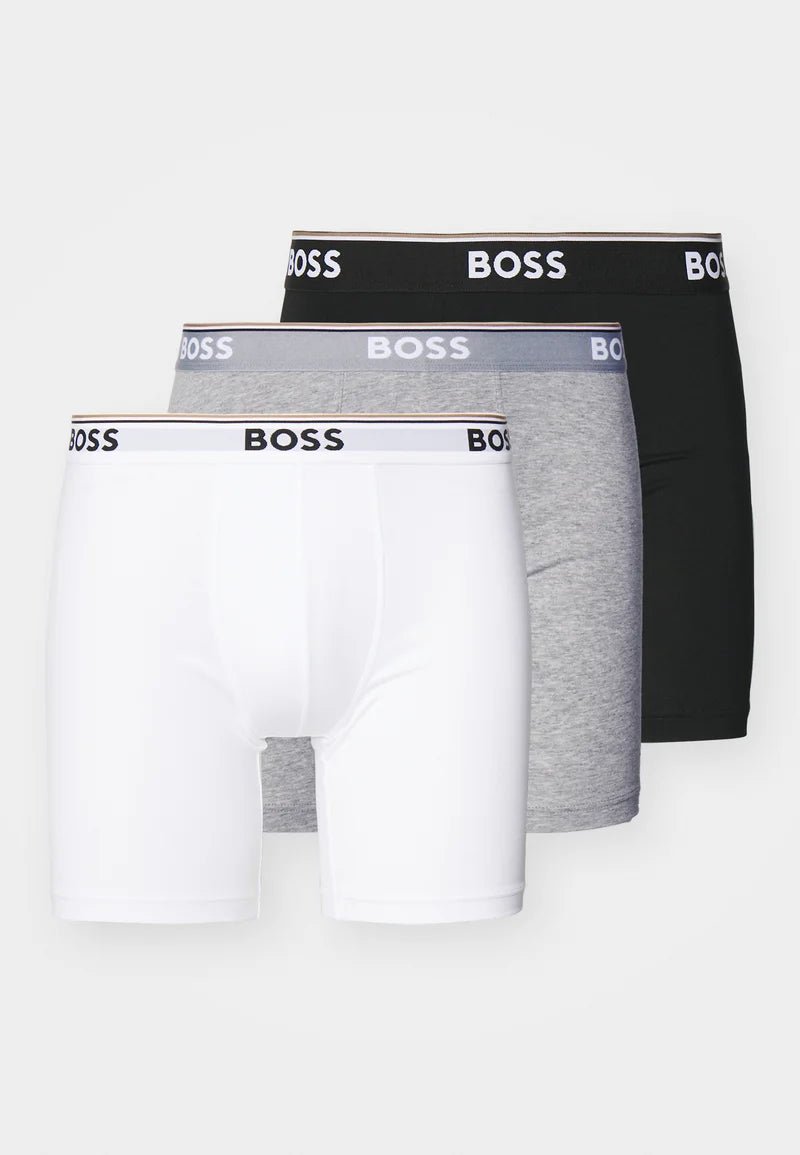 BOSS Power 3 Pack – Trunks – Black, White, Grey