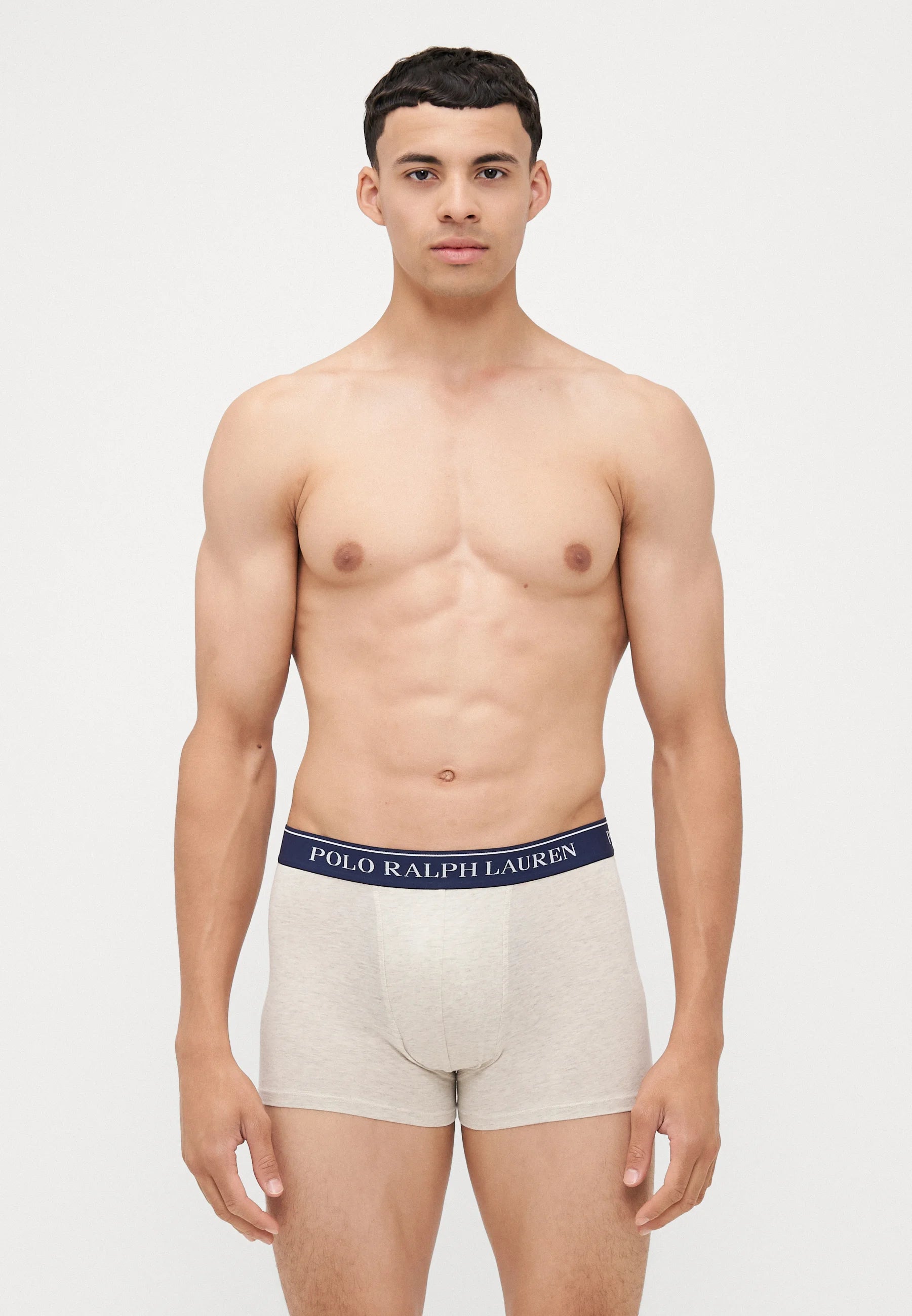 Polo Ralph Lauren Cotton Stretch Trunks – 5 Pack – Grey Heather, Blue, Red, Camel, Navy