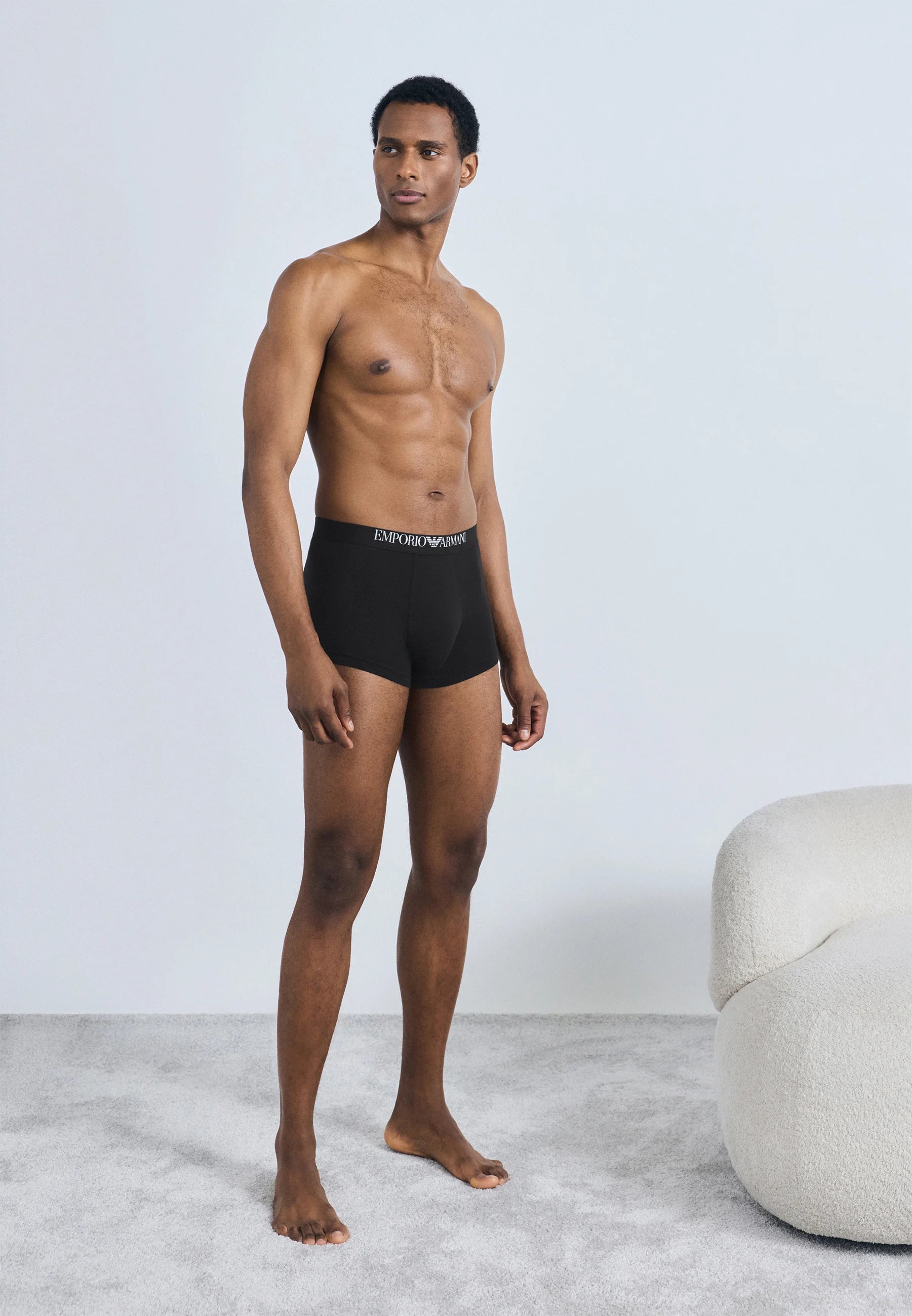 Confezione da 2 boxer premium elasticizzati Emporio Armani – Nero