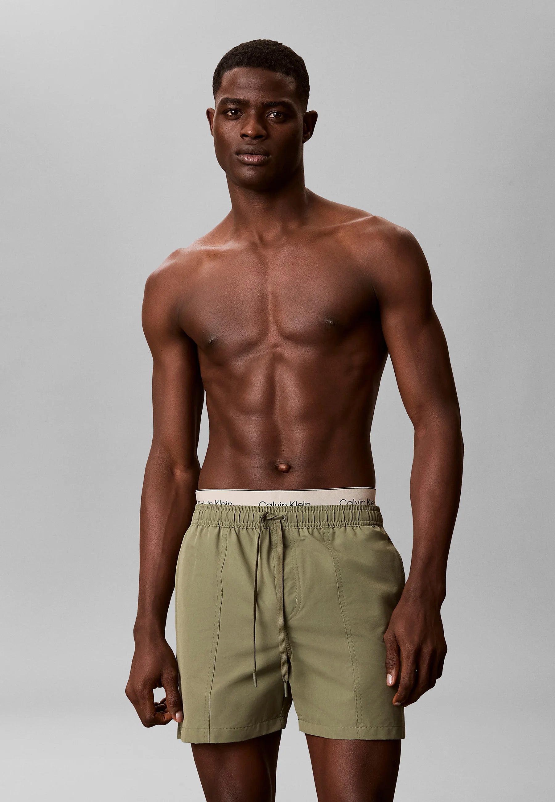 Plavkové šortky Calvin Klein Icon – Deep Lichen Green