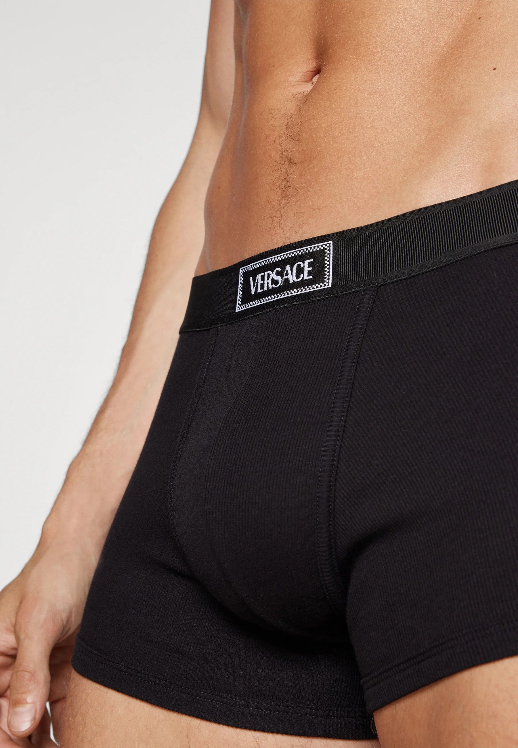 Bavlněné Stretch Trunks Versace – černé