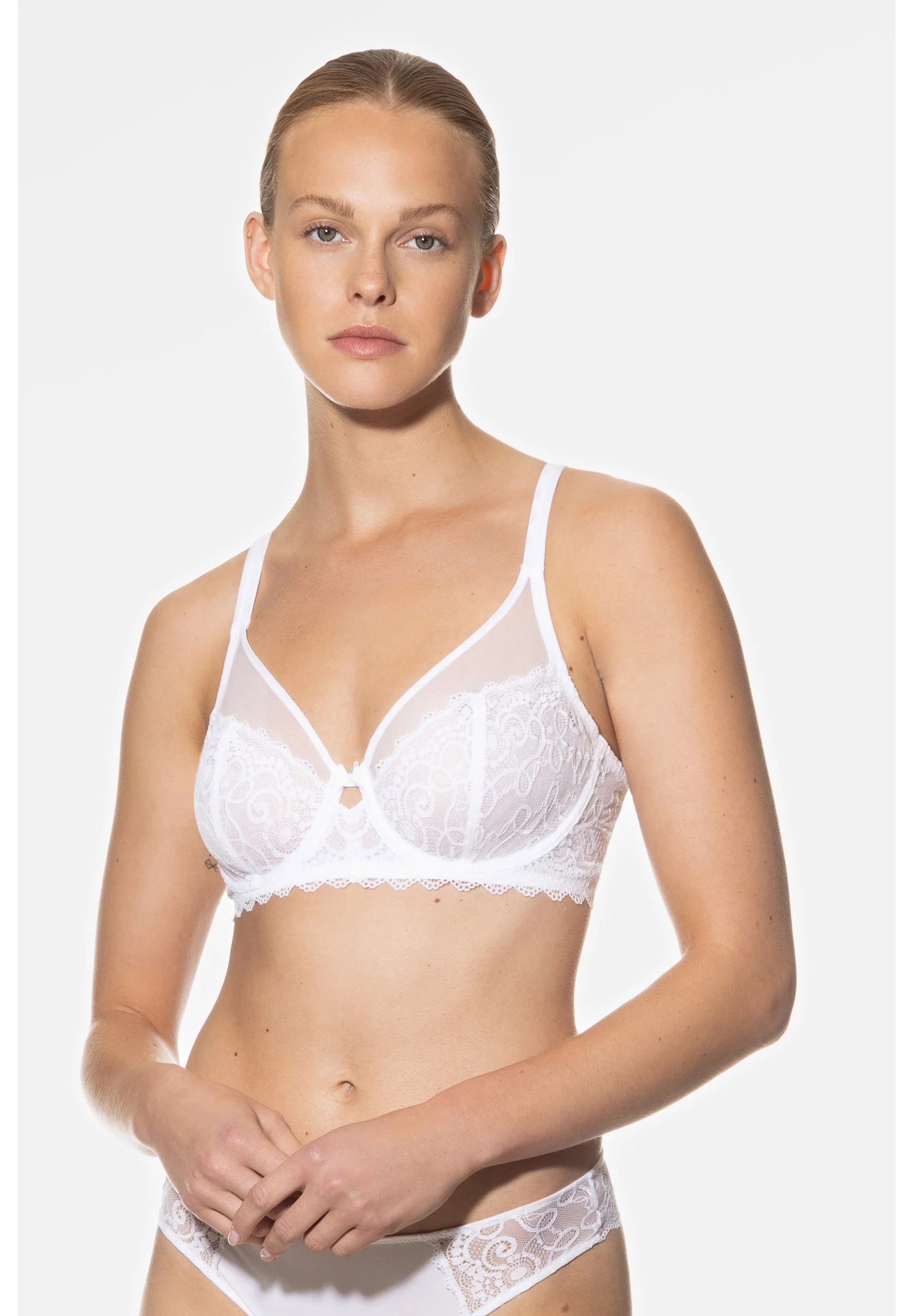 Reggiseno con ferretto in pizzo MEY - Bianco