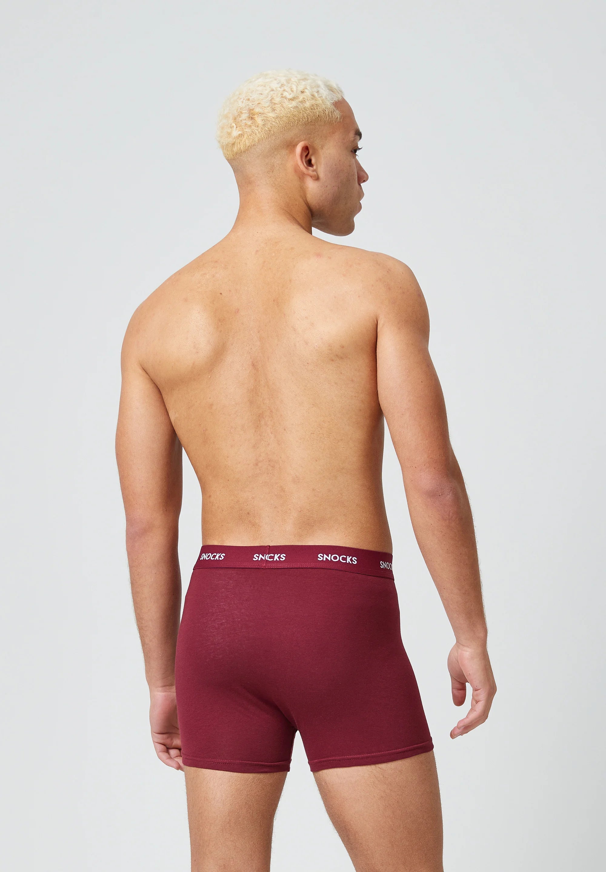 SNOCKS Lot de 6 boxers avec ceinture colorée – Ensemble à rayures rouges