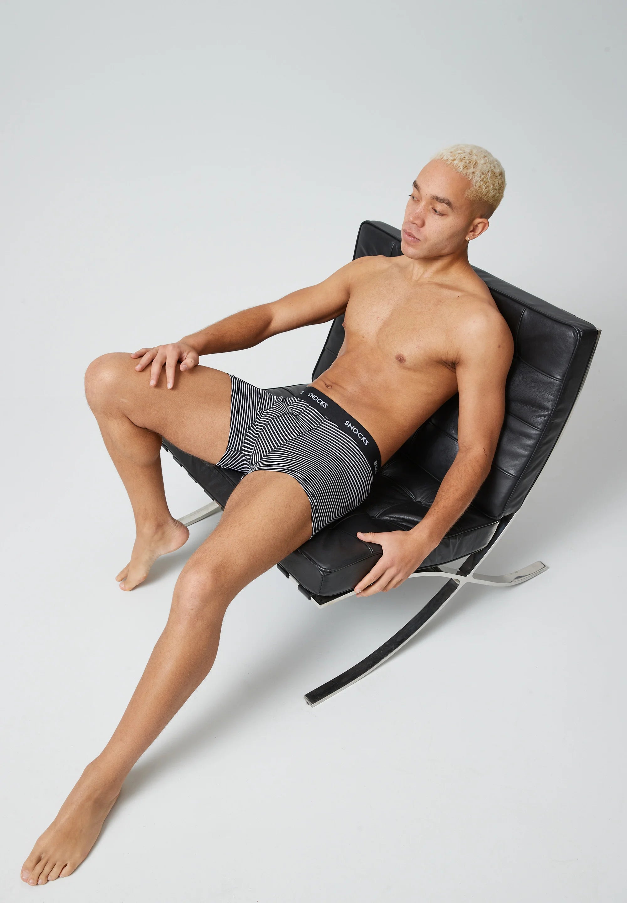 SNOCKS Lot de 6 boxers avec ceinture colorée – Ensemble à rayures noires