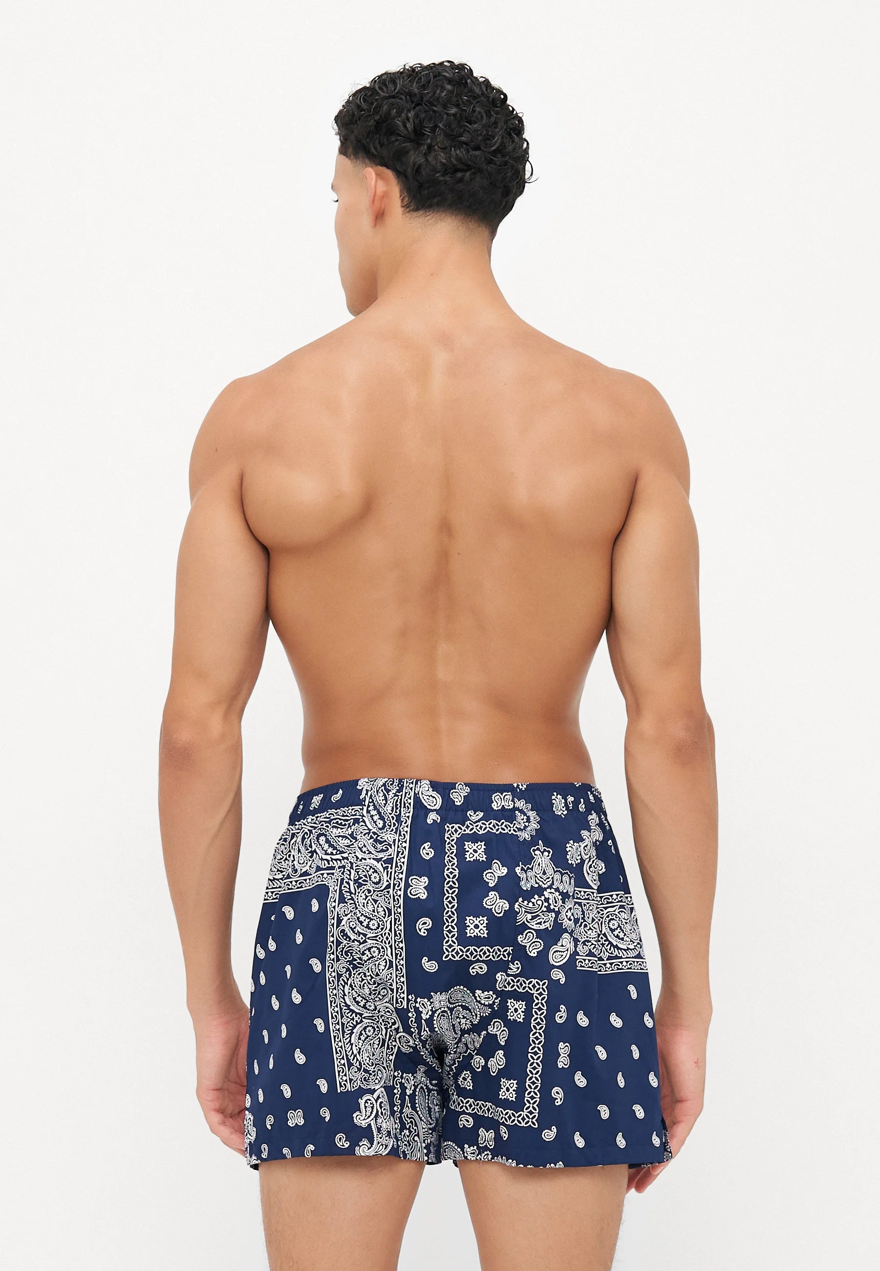 Boxer en coton Polo Ralph Lauren - Pack unique - Bleu foncé avec motif