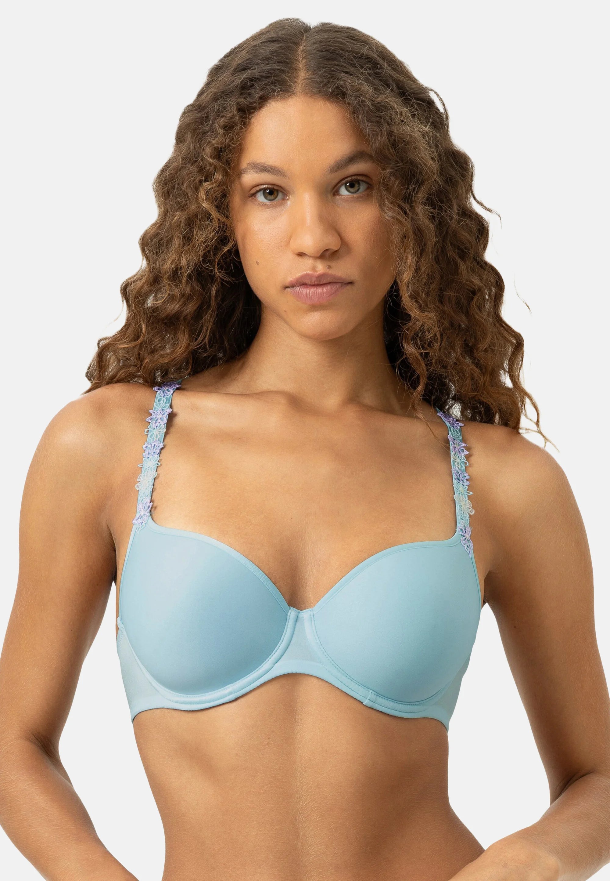 Reggiseno con ferretto in pizzo MEY - Blu ventilato