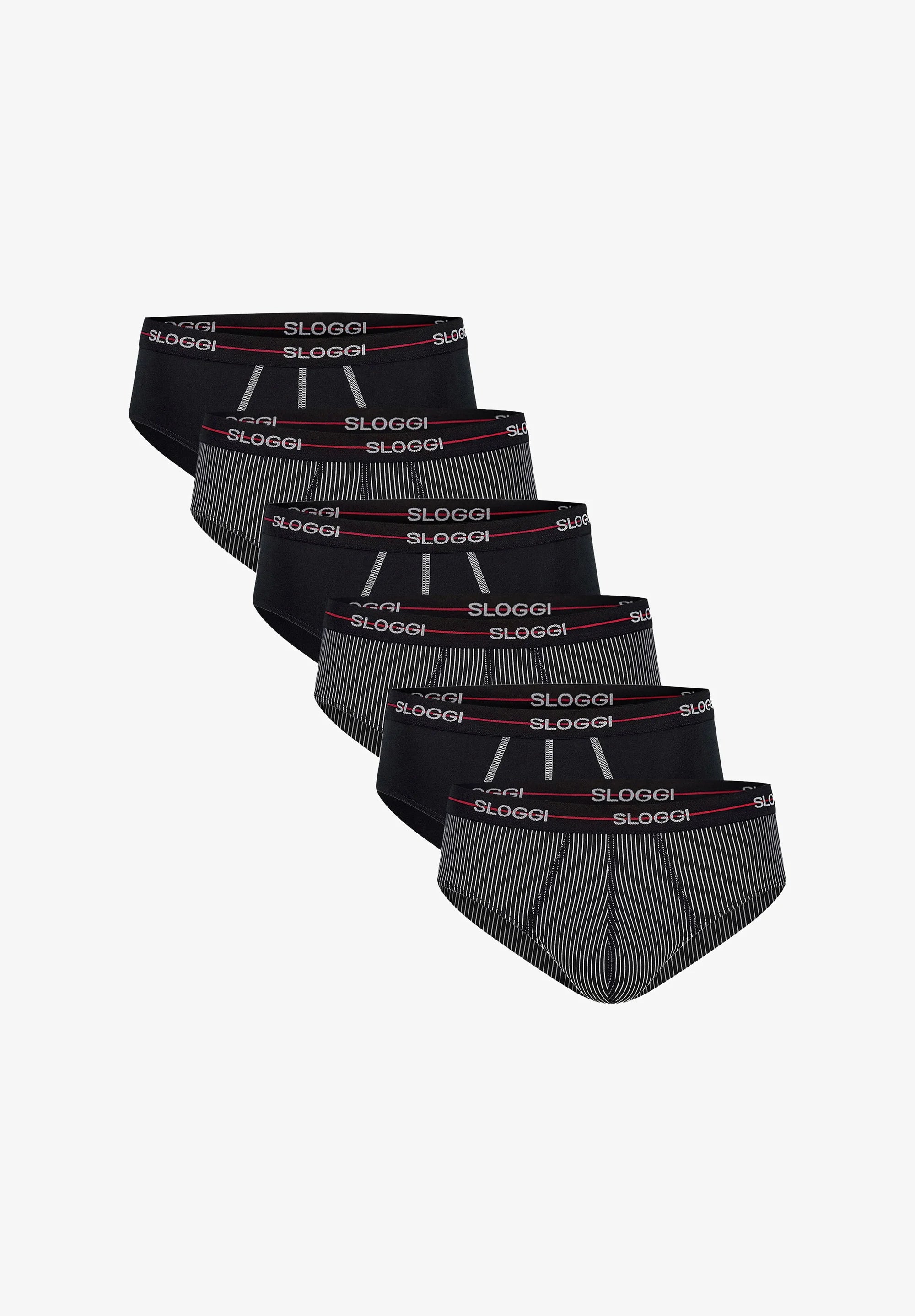 Sloggi Start Briefs 6 Pack – červená , tmavá kombinace