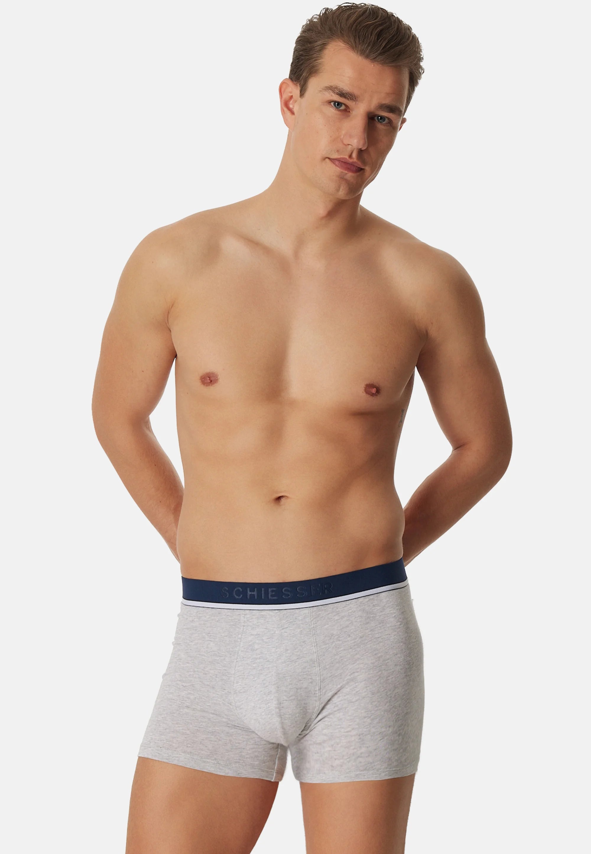 Schiesser 95 5 bauli in cotone da 9 pezzi: rosso, blu, grigio