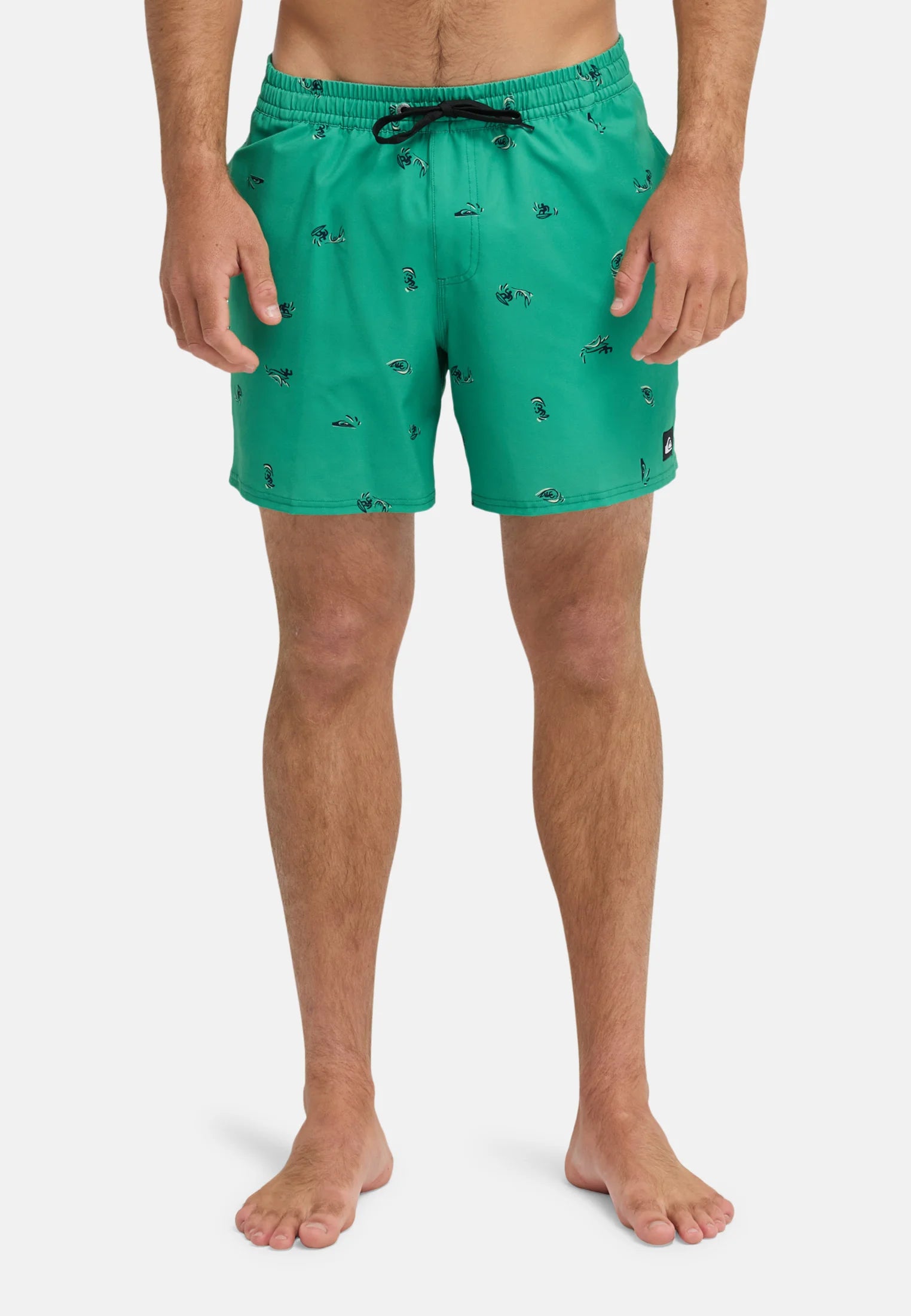 Short de bain imprimé Volley 16 Quiksilver – Verts