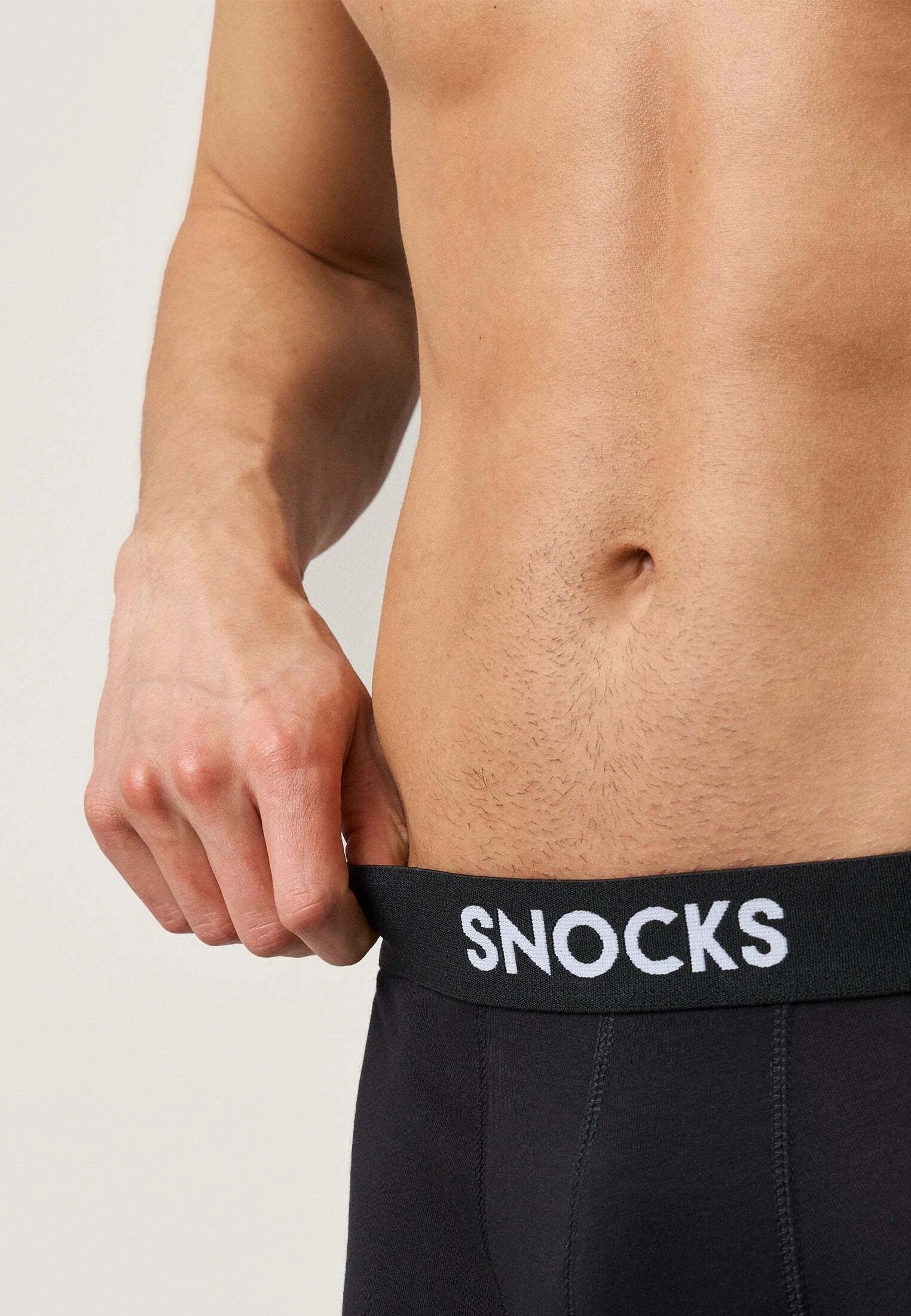 SNOCKS Lot de 3 boxers – Noir