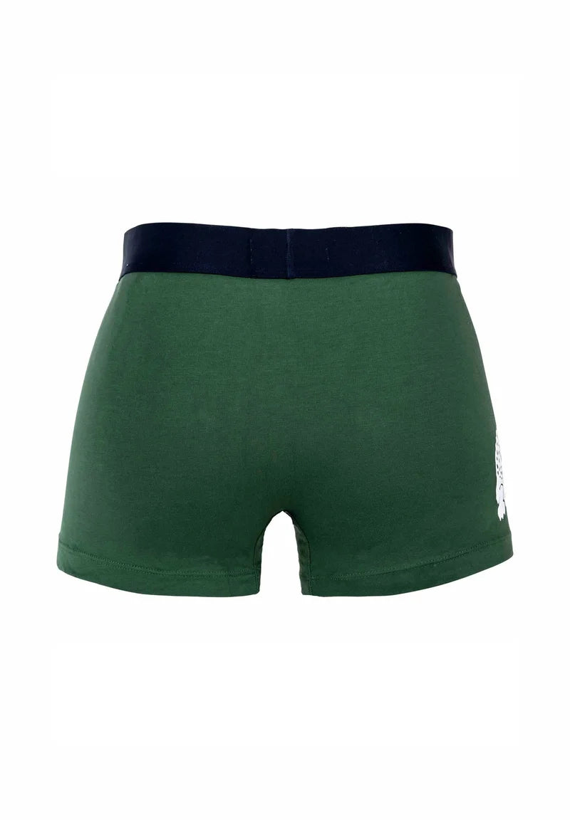 Lacoste 6 Pack Big Croc Print Stretch Trunks – Green, Dark Blue, White