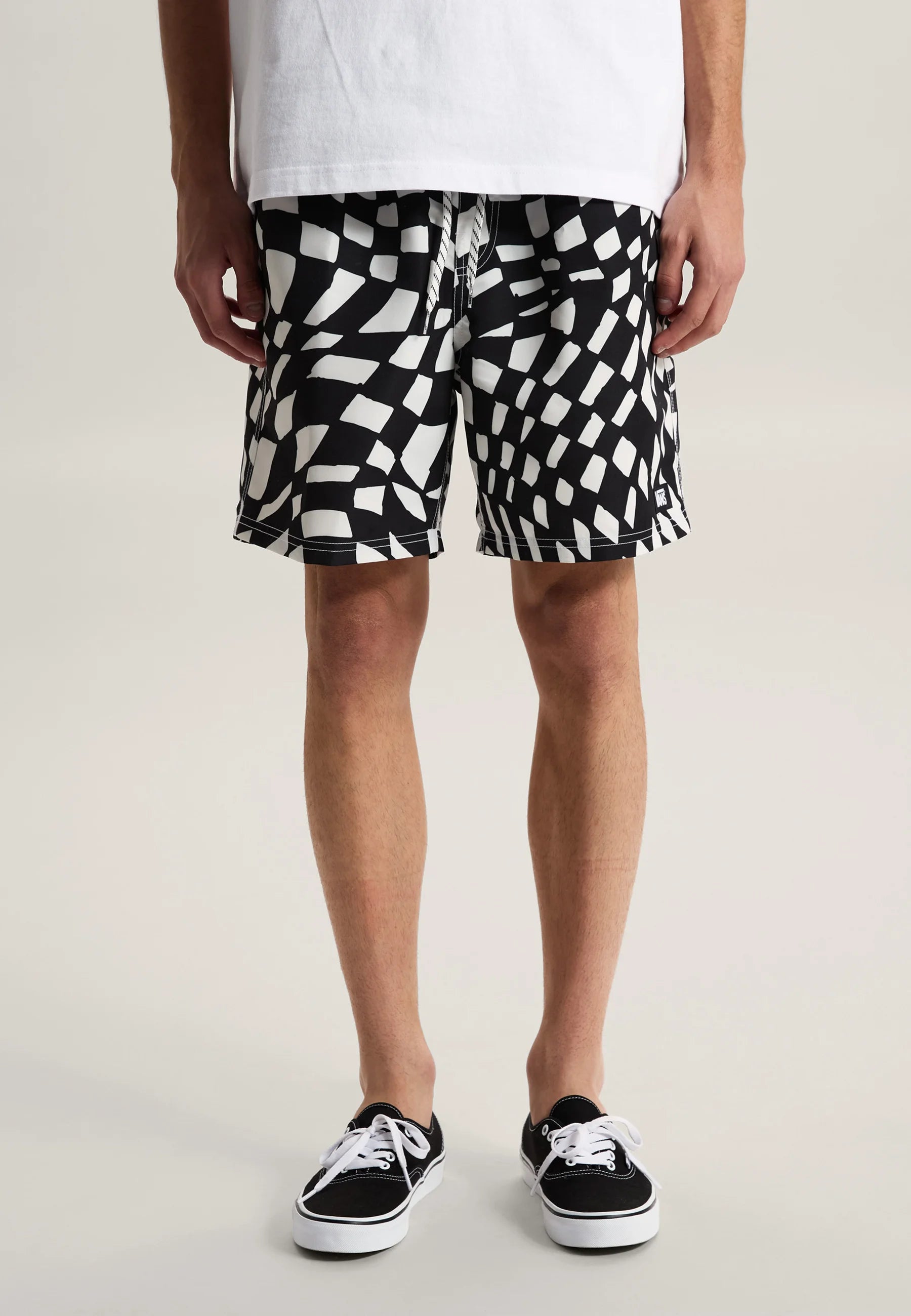 Short de bain imprimé élastique Vans Primary – Noir