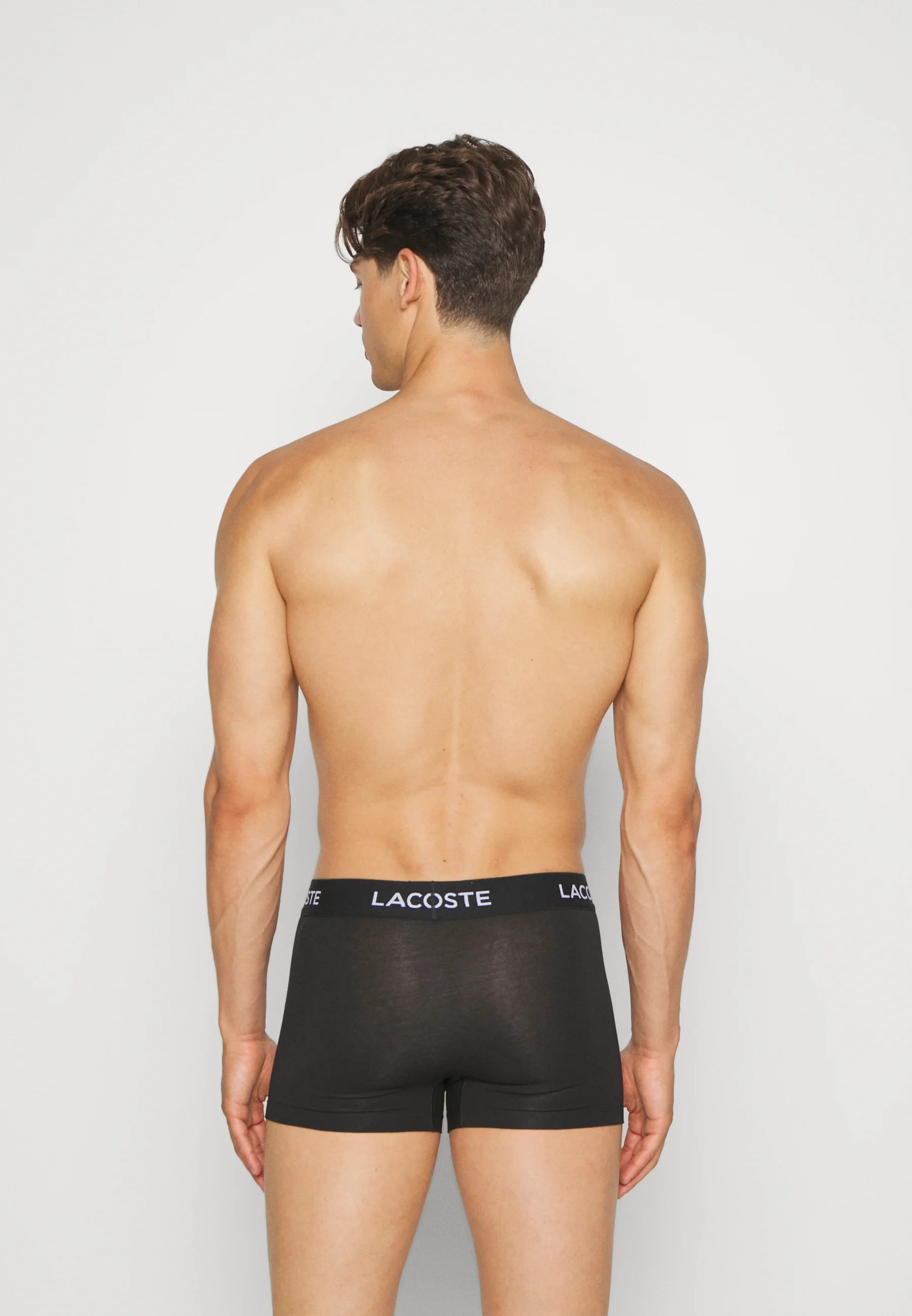 Bauli classici in cotone elasticizzato Lacoste, confezione da 5 – Nero