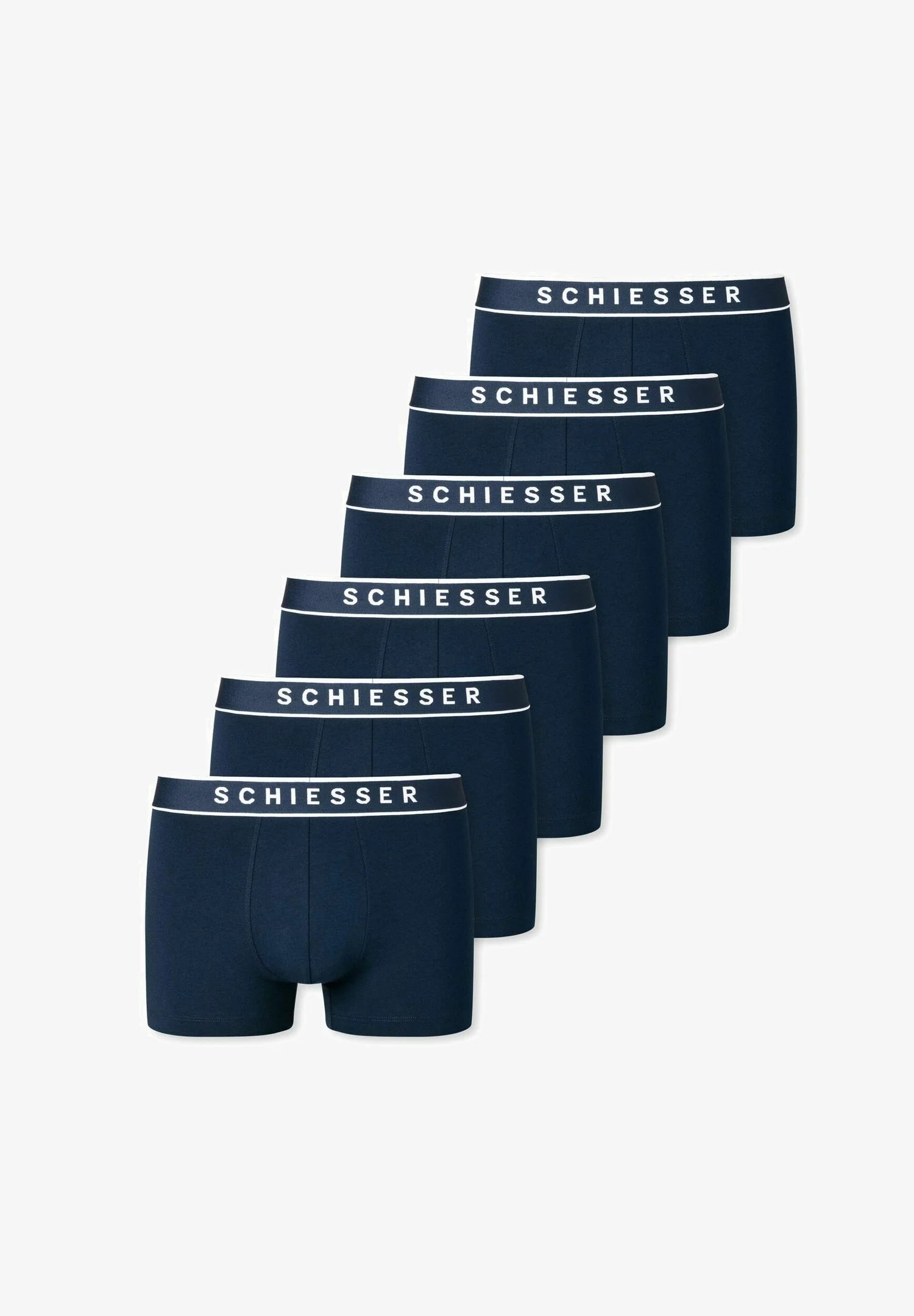 Schiesser 95 5 Cotton Trunks 6 Pack – Navy
