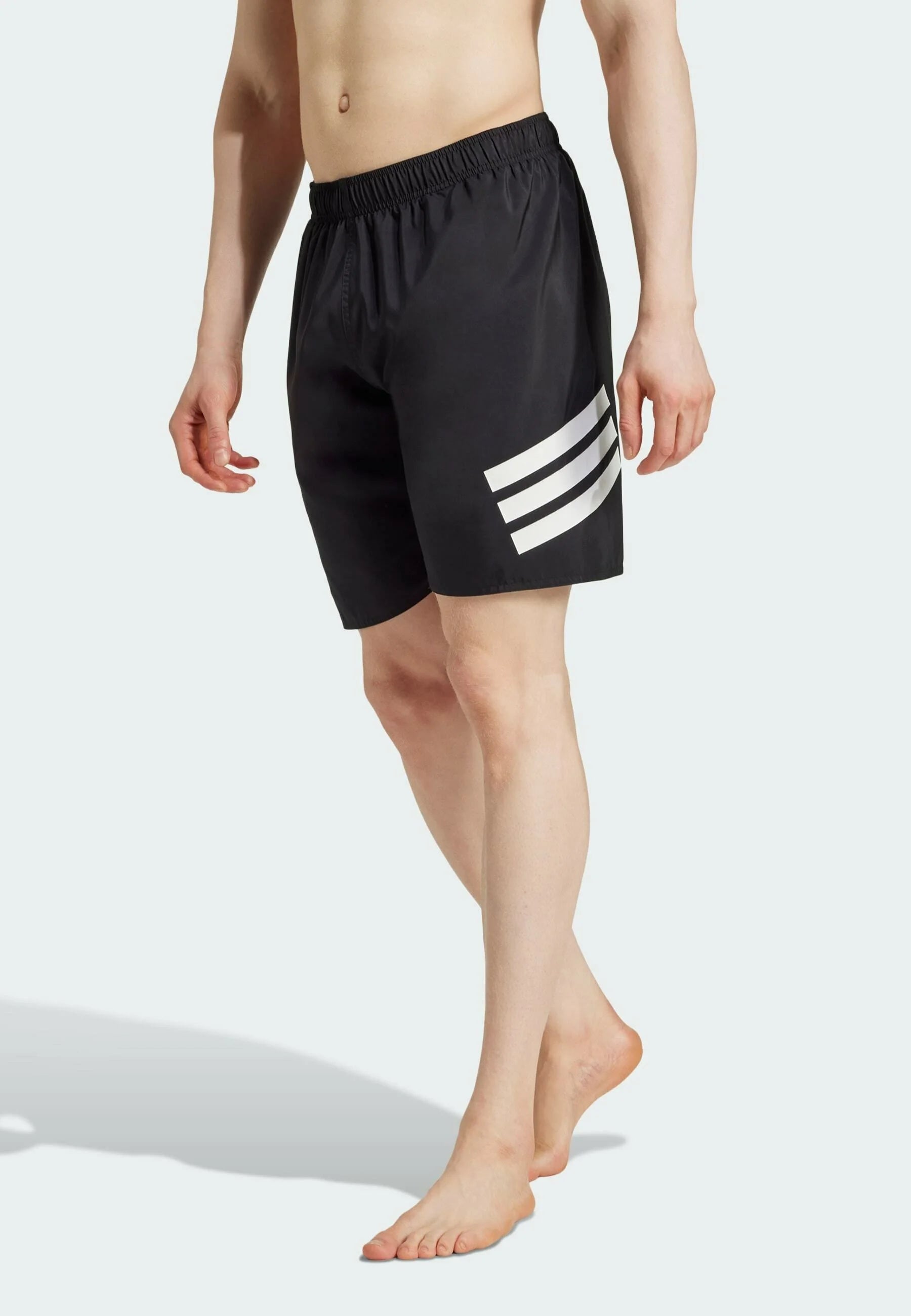 Spodenki kąpielowe Adidas 3 Stripes 8 cali – czarny, biały