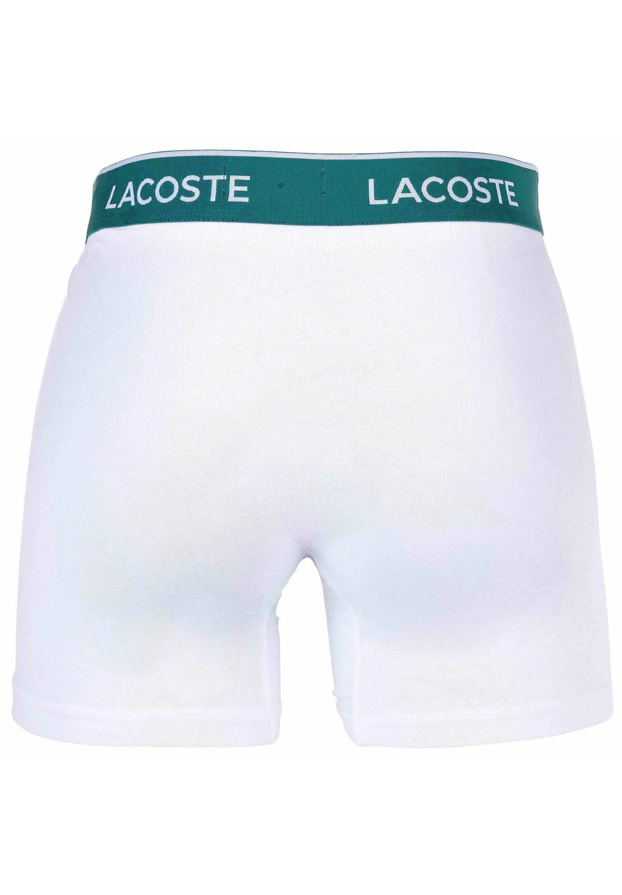 Lacoste 6 Pack Stretch Logobund Trunks – Black, White, Grey