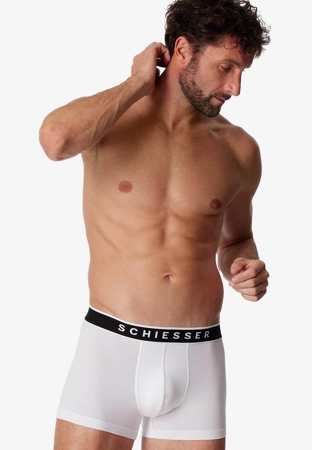 Bauli Schiesser in cotone elasticizzato – Bianco