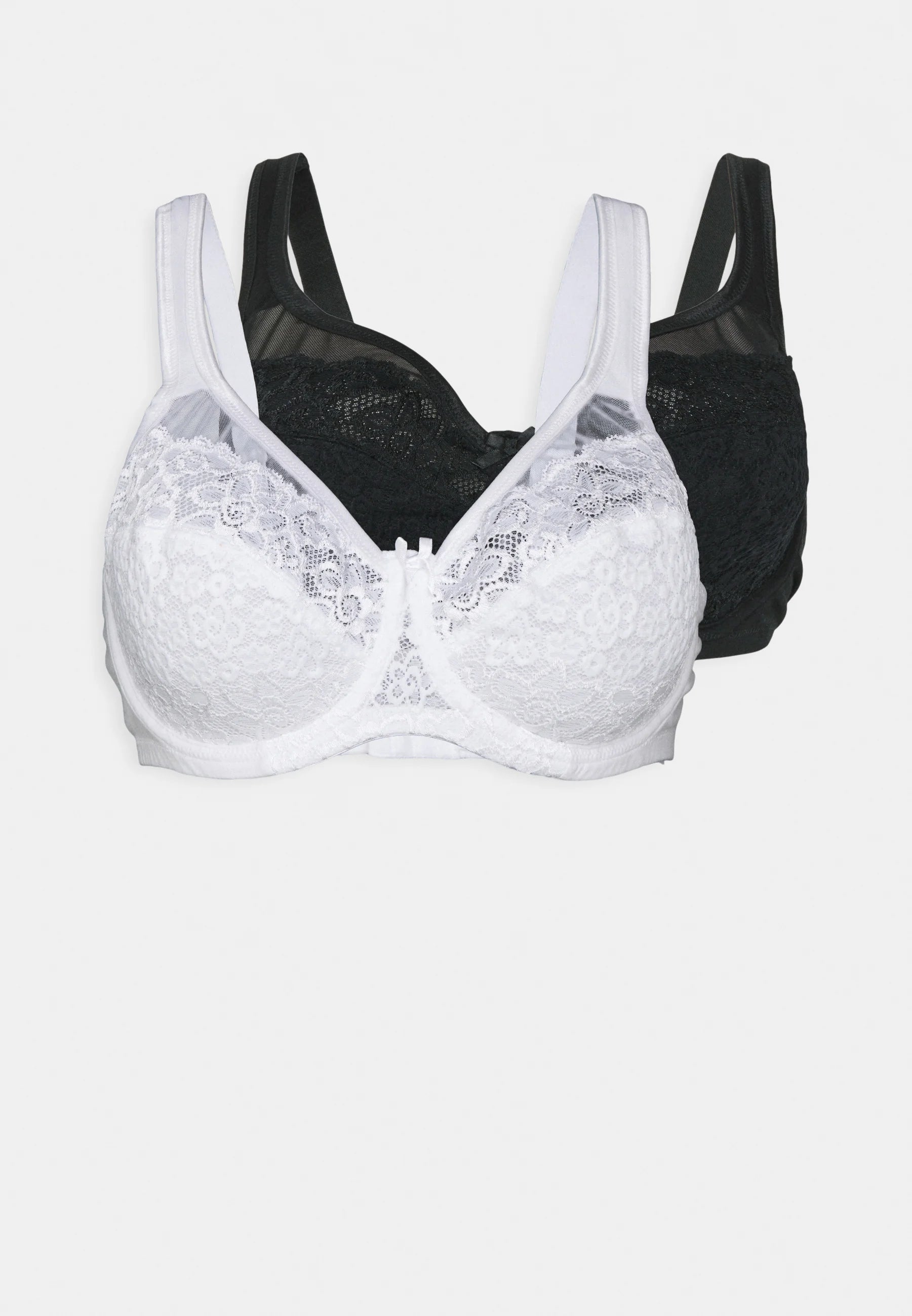 LASCANA Petite Fleur Minimizer Under Wire Bra 2 Pack – černá, bílá