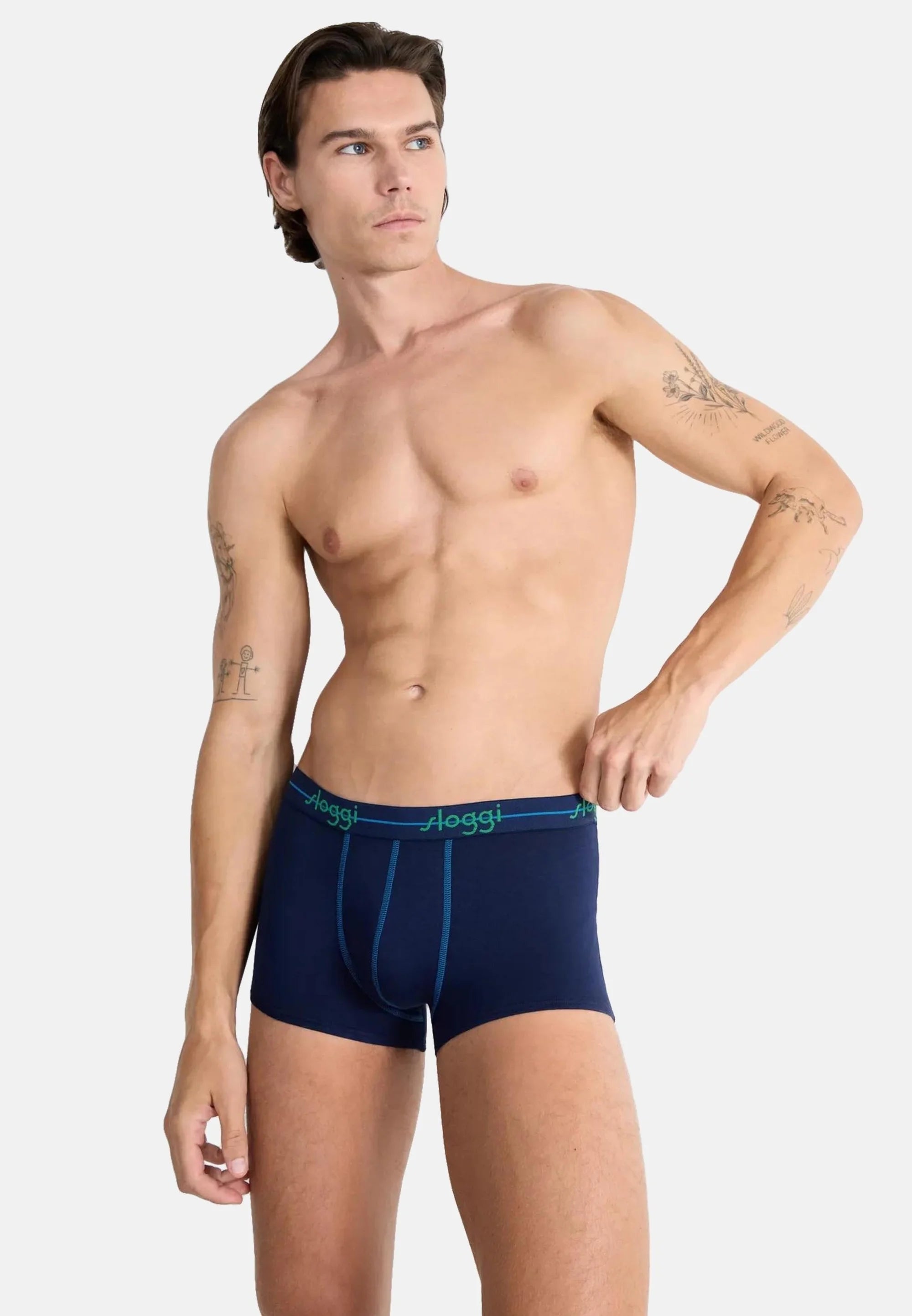 Sloggi Trunks 6 Pack – tmavě modrá, modrá