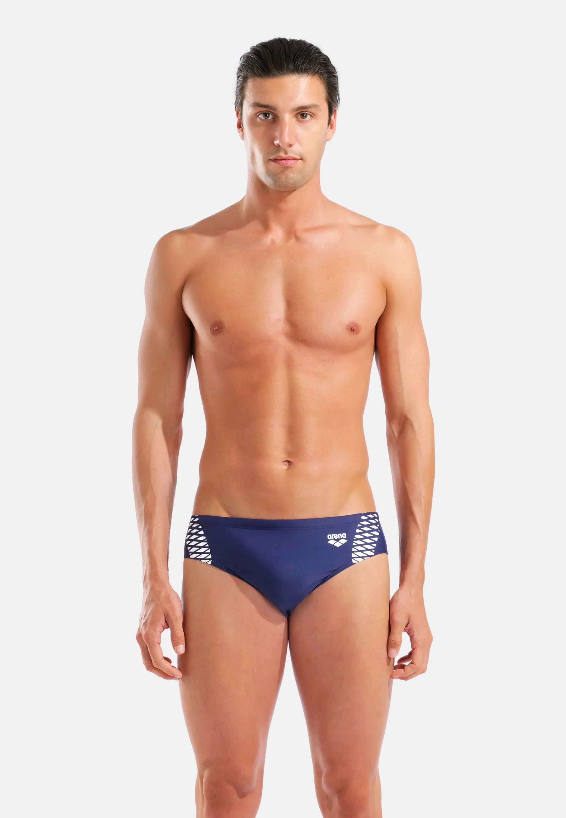 Slip de bain Arena Openings – Bleu marine, Blanc
