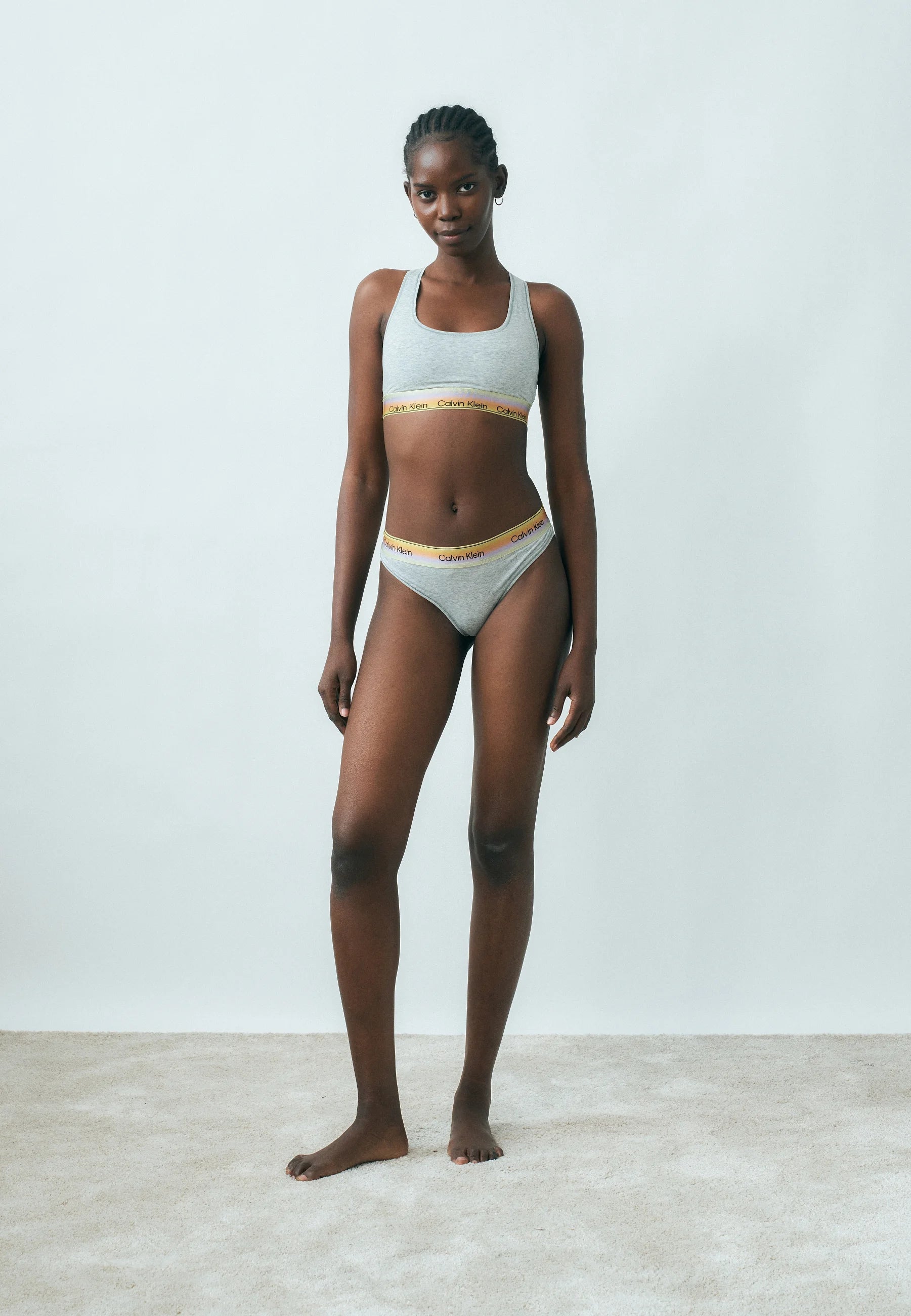Calvin Klein Pride Unlined Bralette Soft Bra – Grey Heather