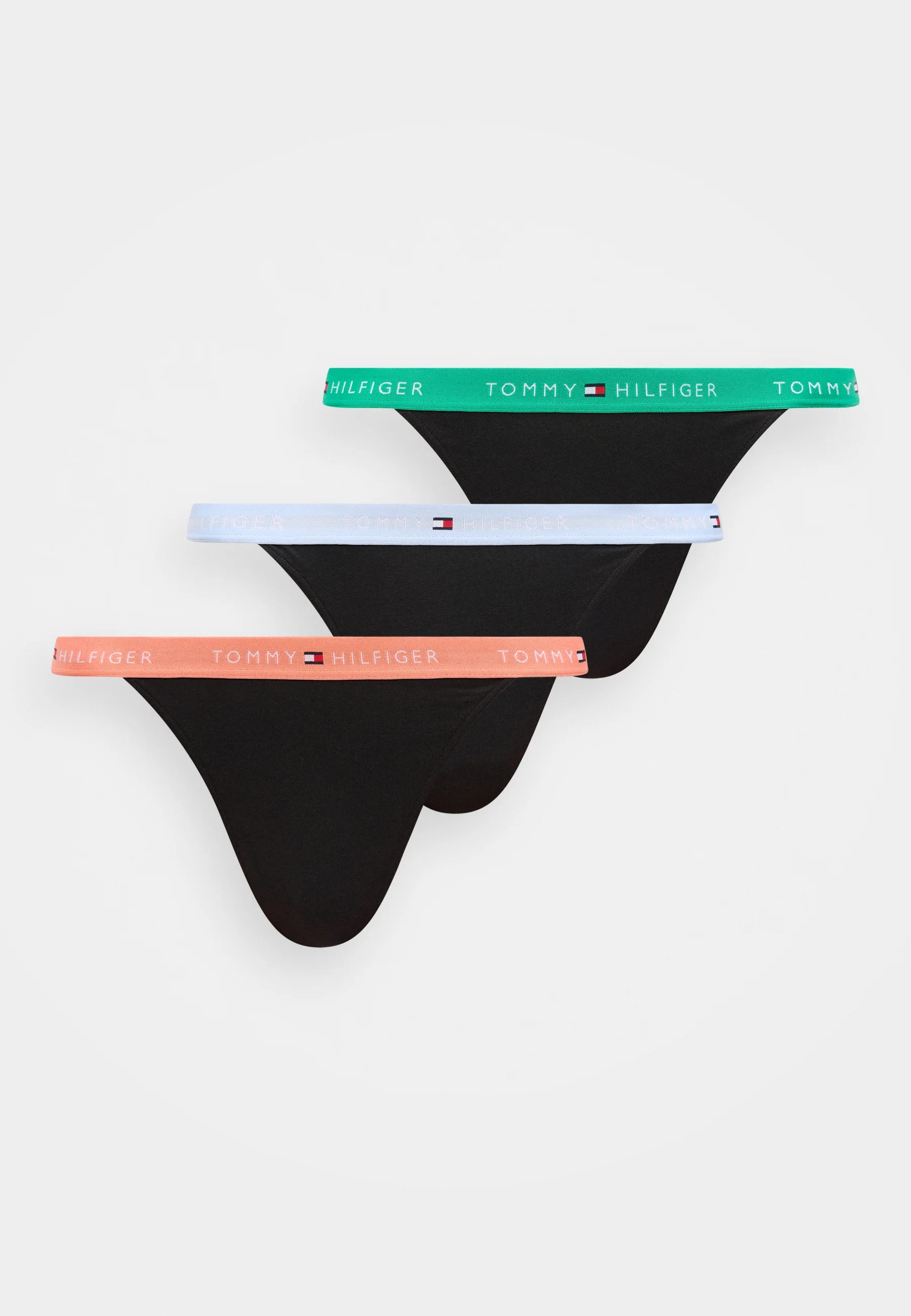 Tommy Hilfiger Thong Thong 3-Pack – Sweet Blue, Peach Dusk, Jade