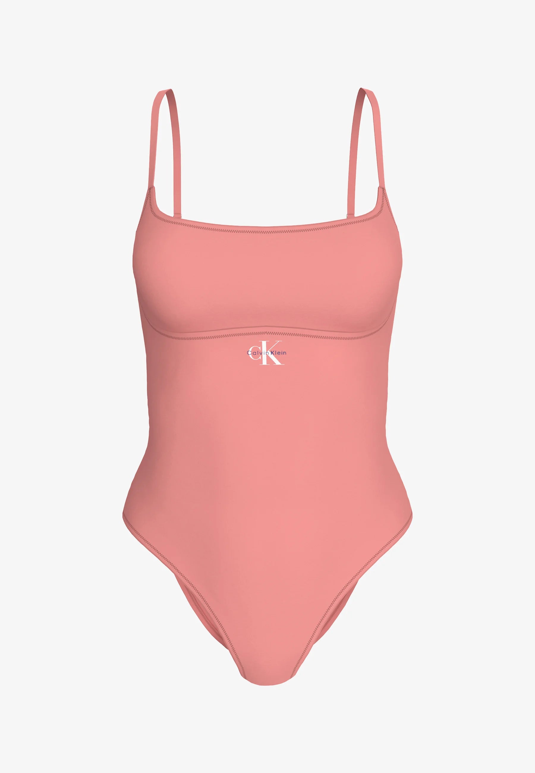 Calvin Klein Graphic Monogram One-Piece Swimsuit – Washed Scarlet