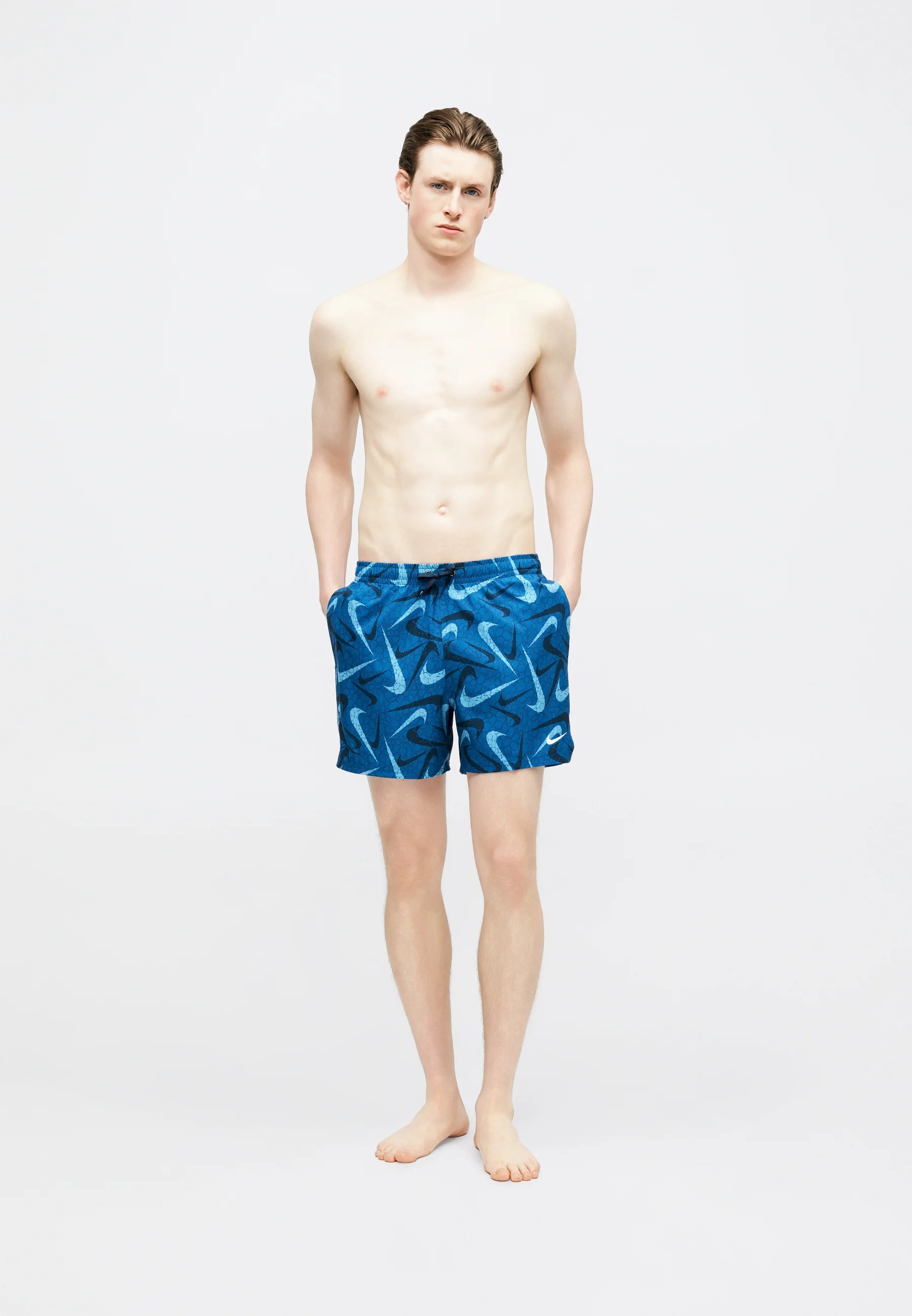 Nike Swim Breaker Print Volley Badeshorts – Mitternachtsmarine