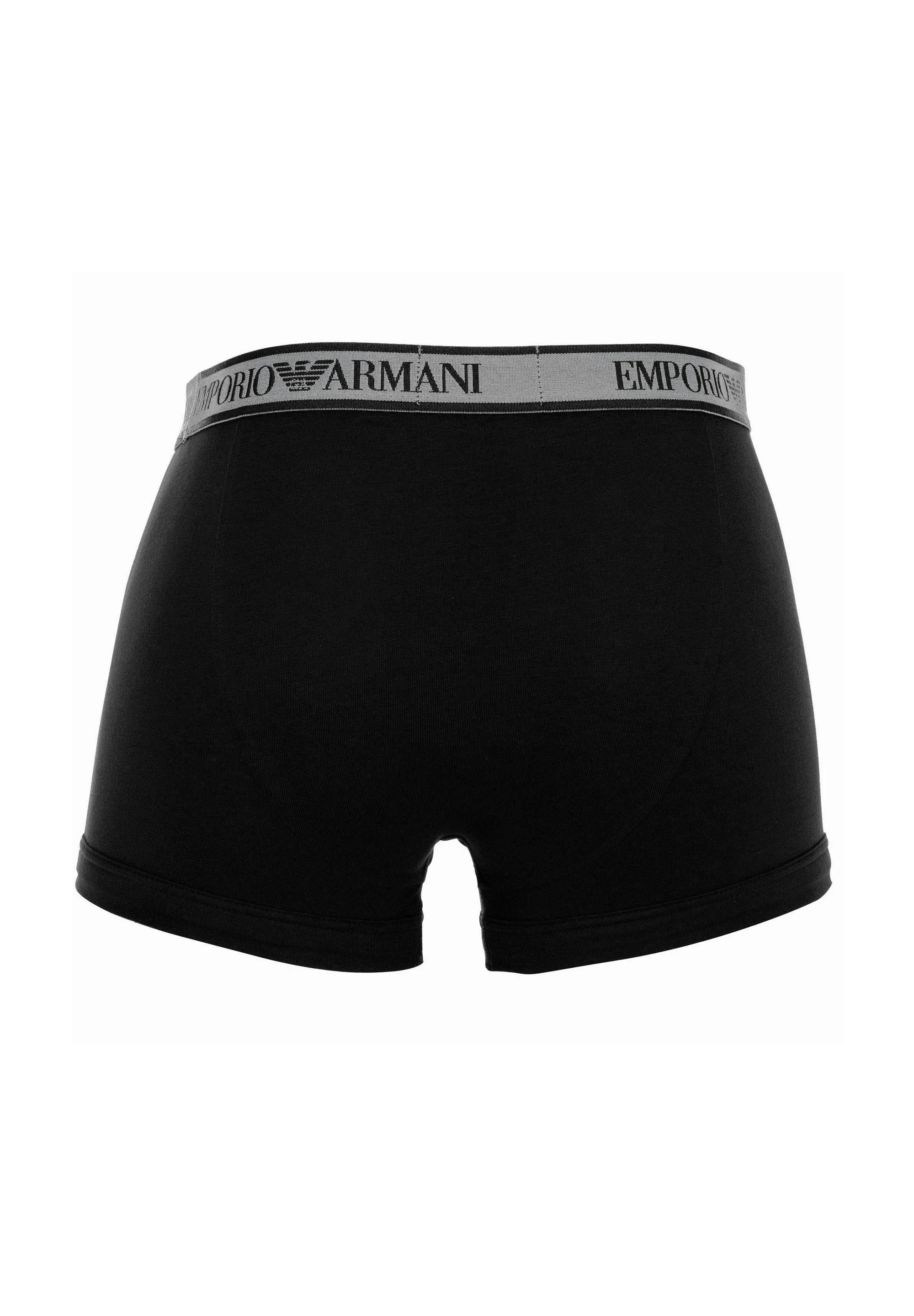 Emporio Armani Core Logoband Bavlněné Stretch Trunks 3 Pack – Black