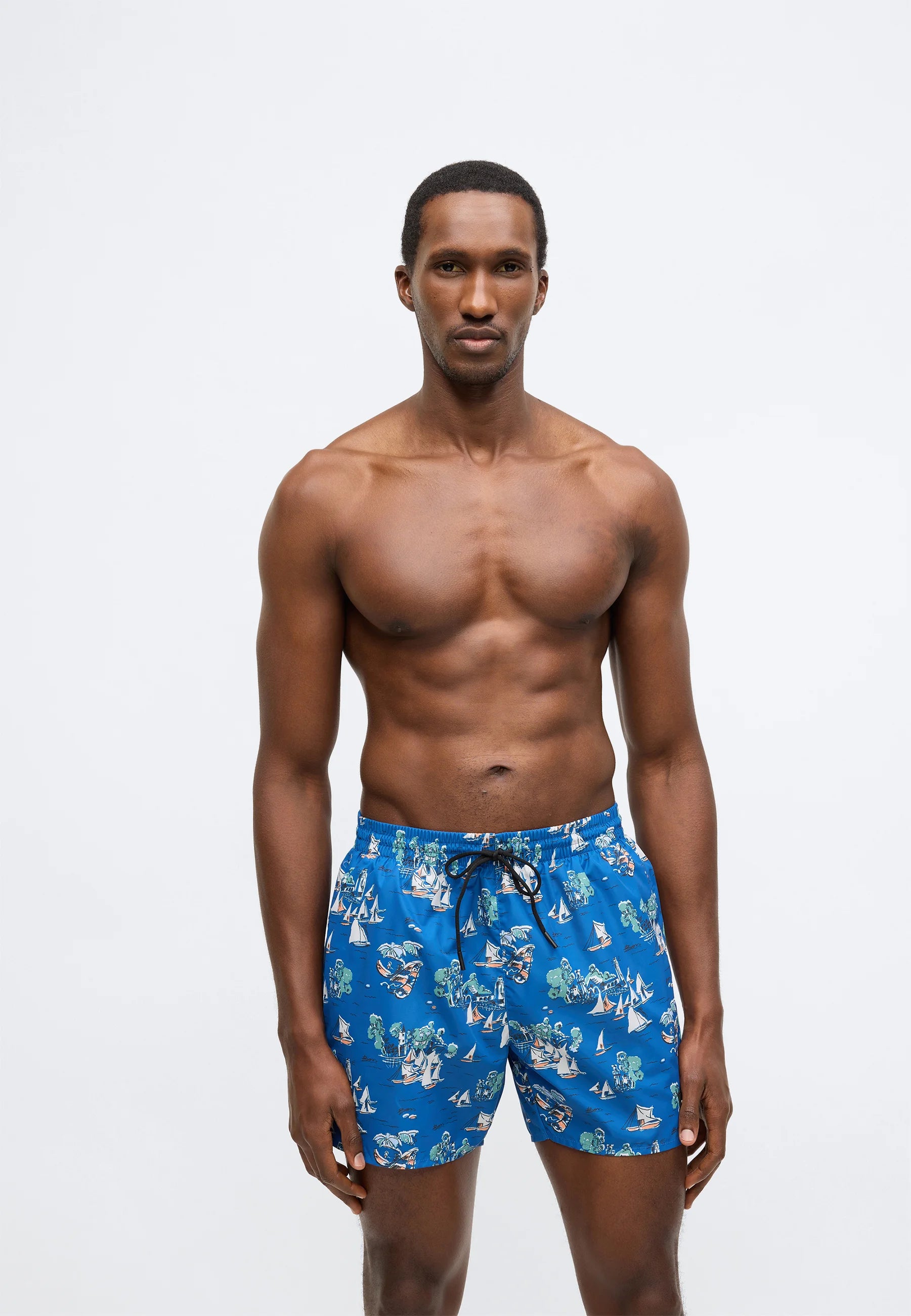 BOSS Piranha Badeshorts – Hellblau