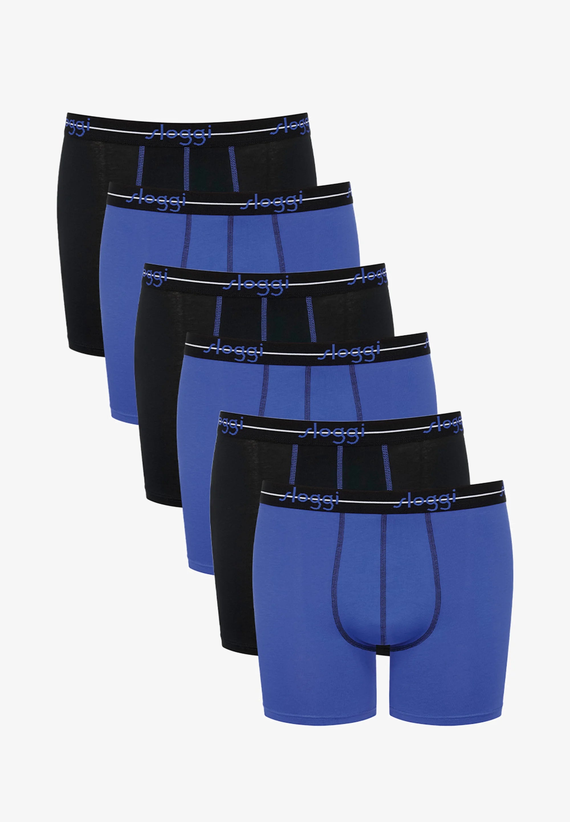 Sloggi Start Trunks 6er-Pack – Hellblau, Dunkelblau