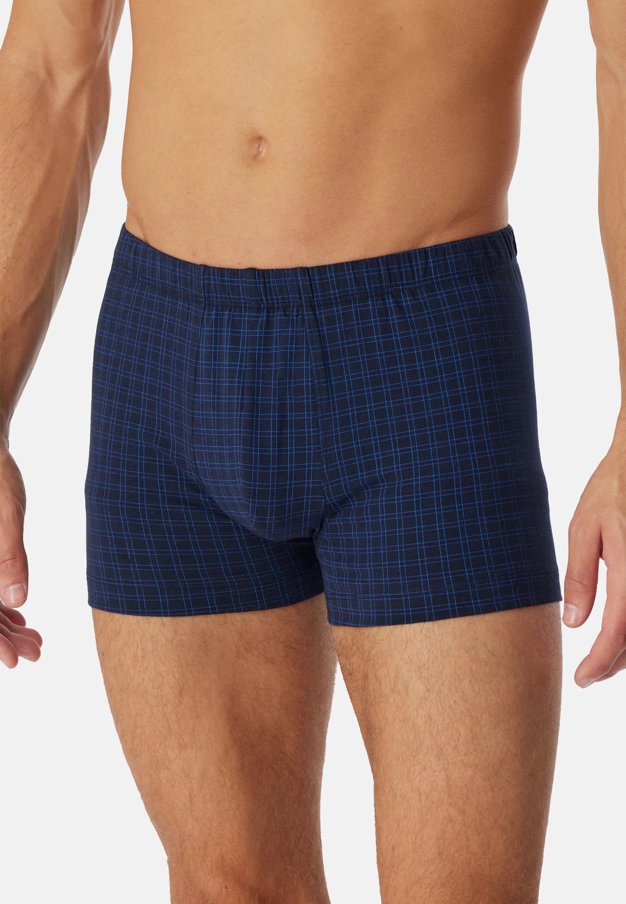 Schiesser Casual Cotton 5 Pack Trunks – Black, Dark Blue