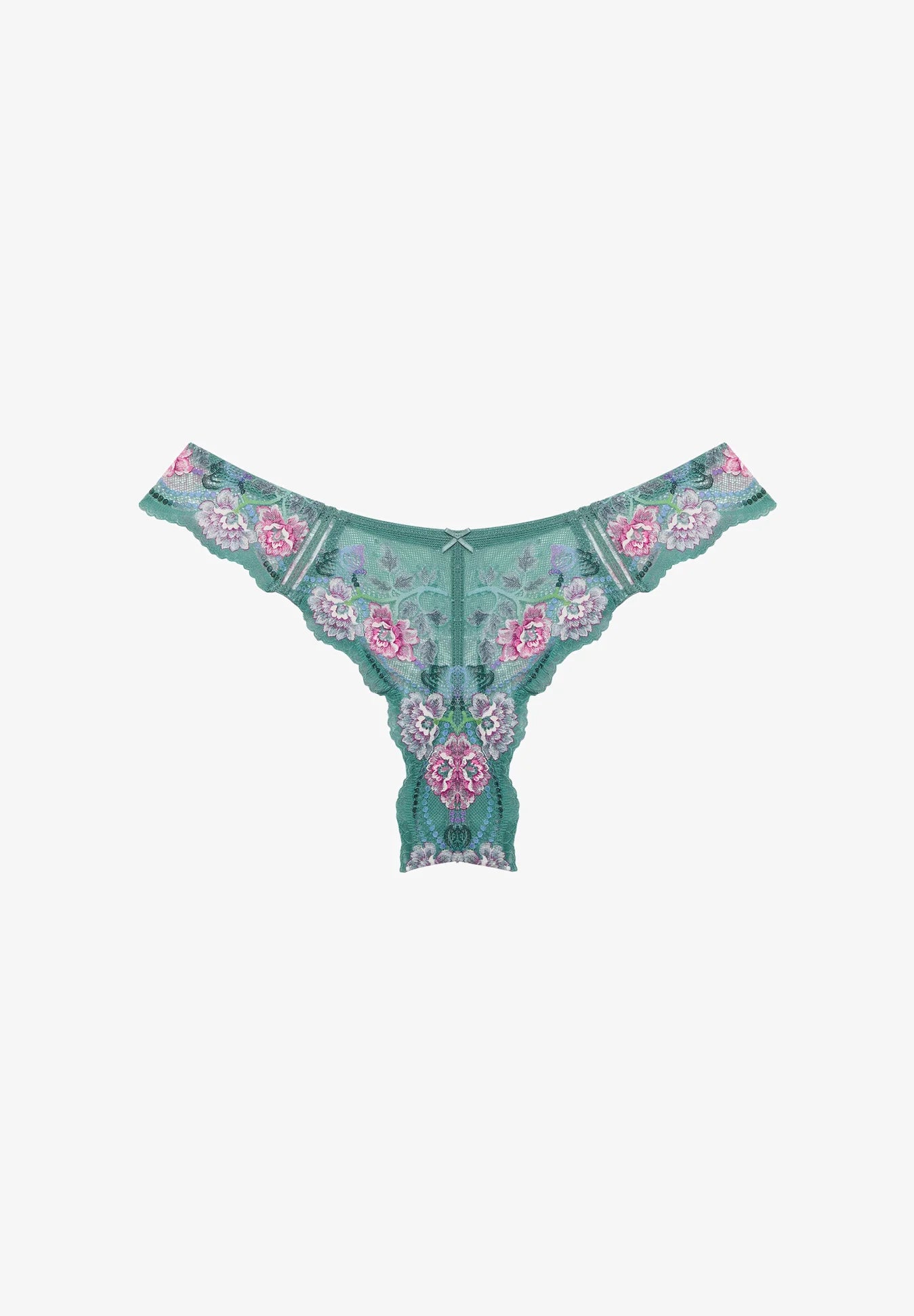 Slip Brésilien Yamamay Selene – Vert Sauge Rose Floral