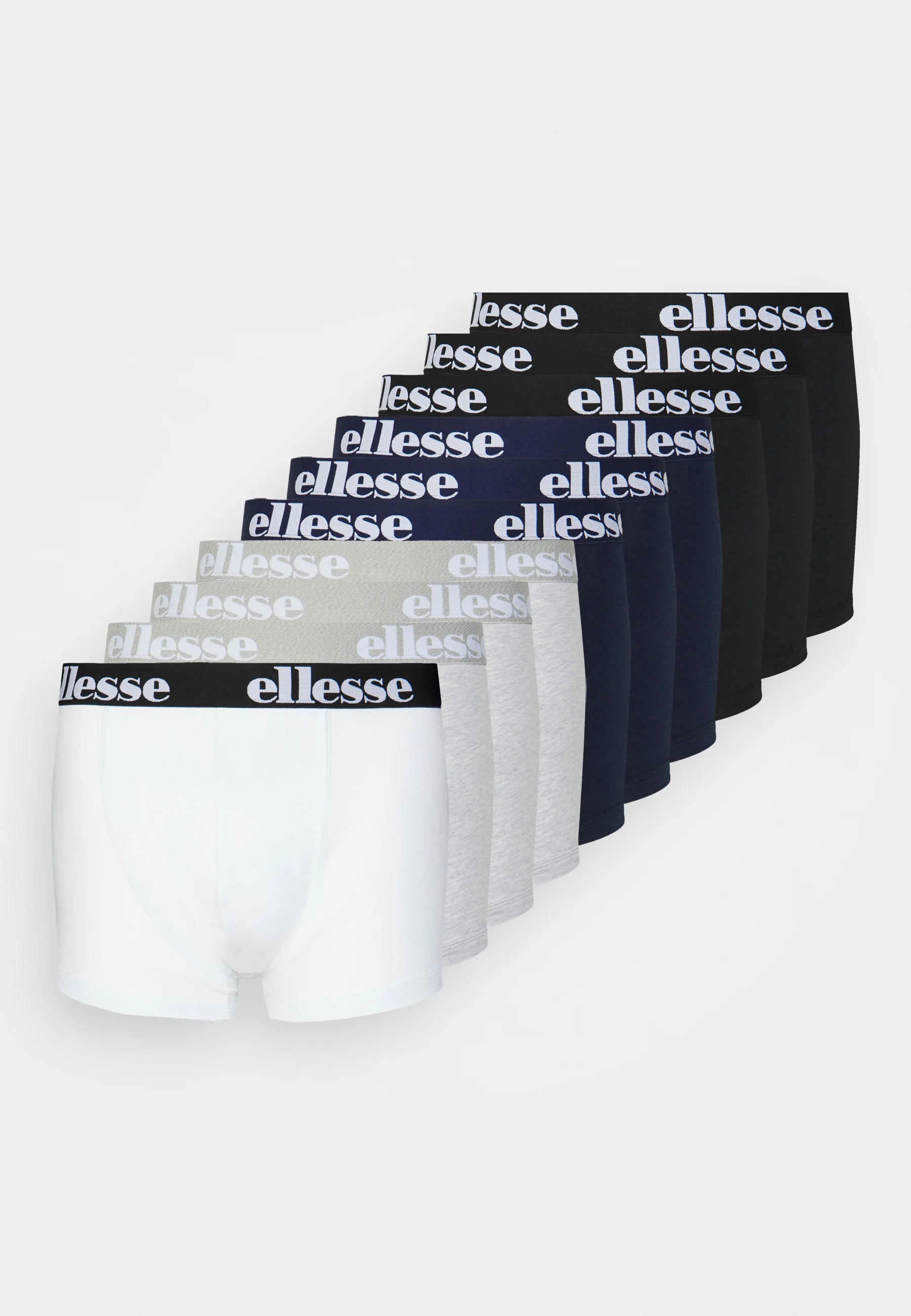 Lot de 10 boxers Ellesse Taris Fashion – noir, gris, blanc, bleu