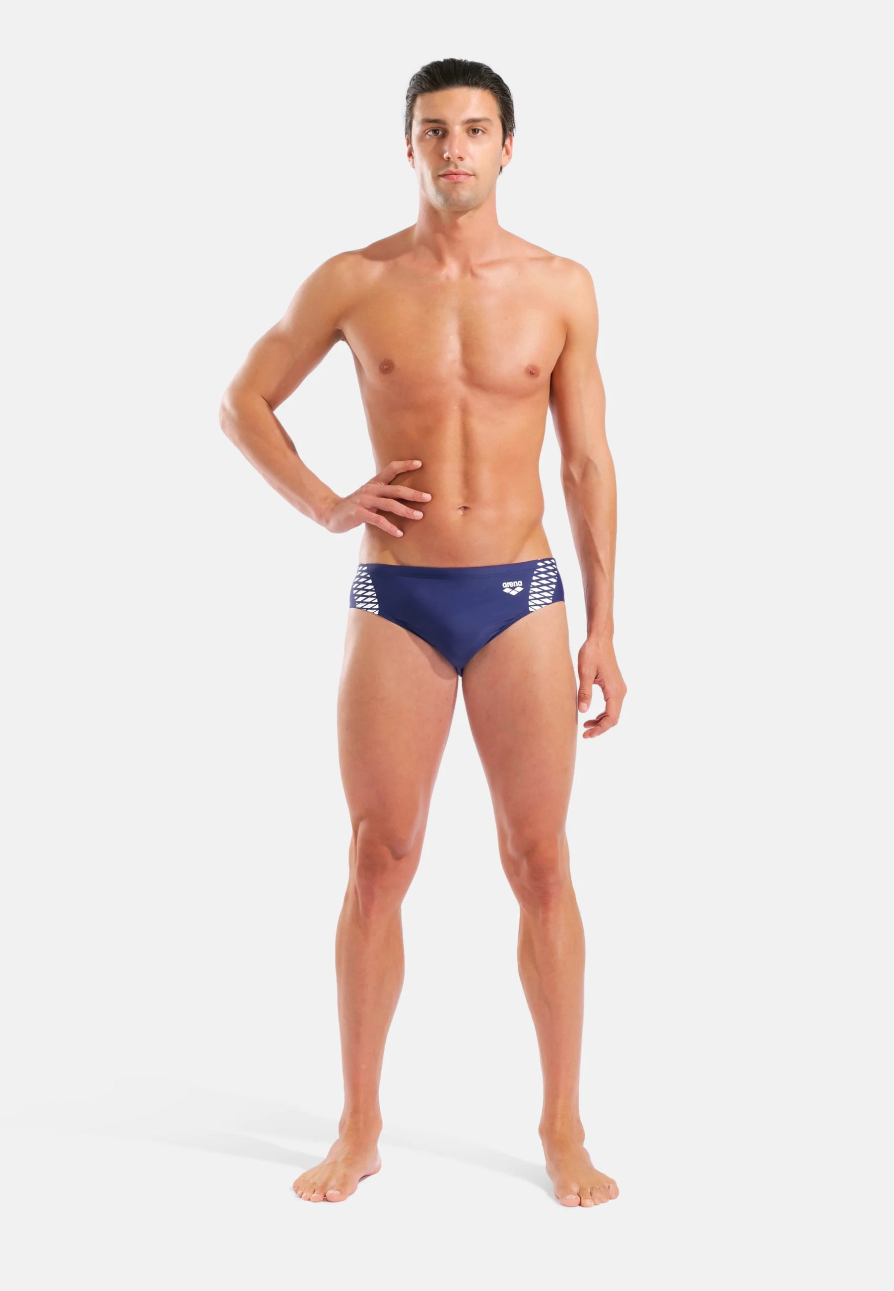 Slip de bain Arena Openings – Bleu marine, Blanc