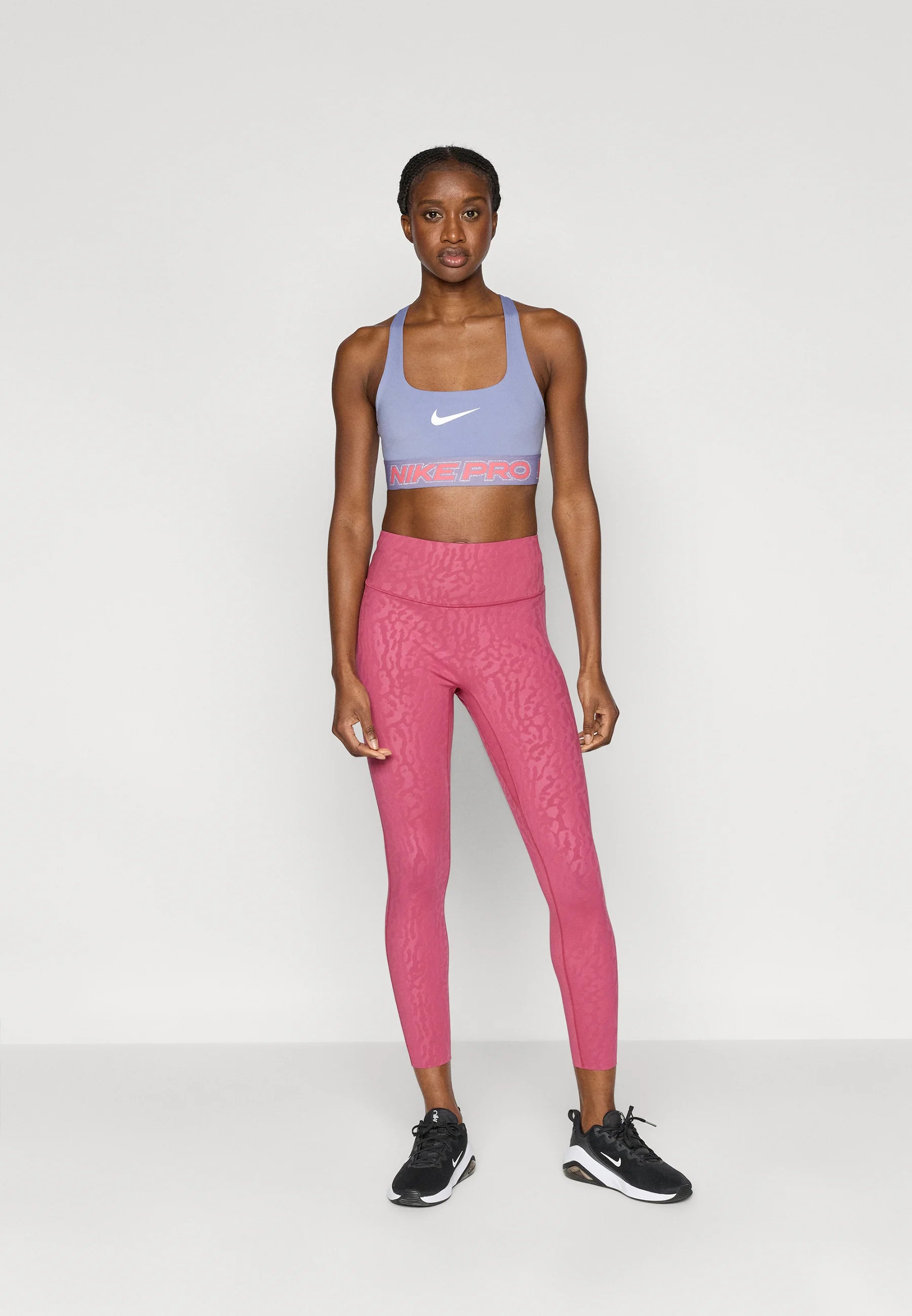 Nike Dri-FIT Medium Support Sports Bra – Iron Purple, Sea Coral, Metallic Silver