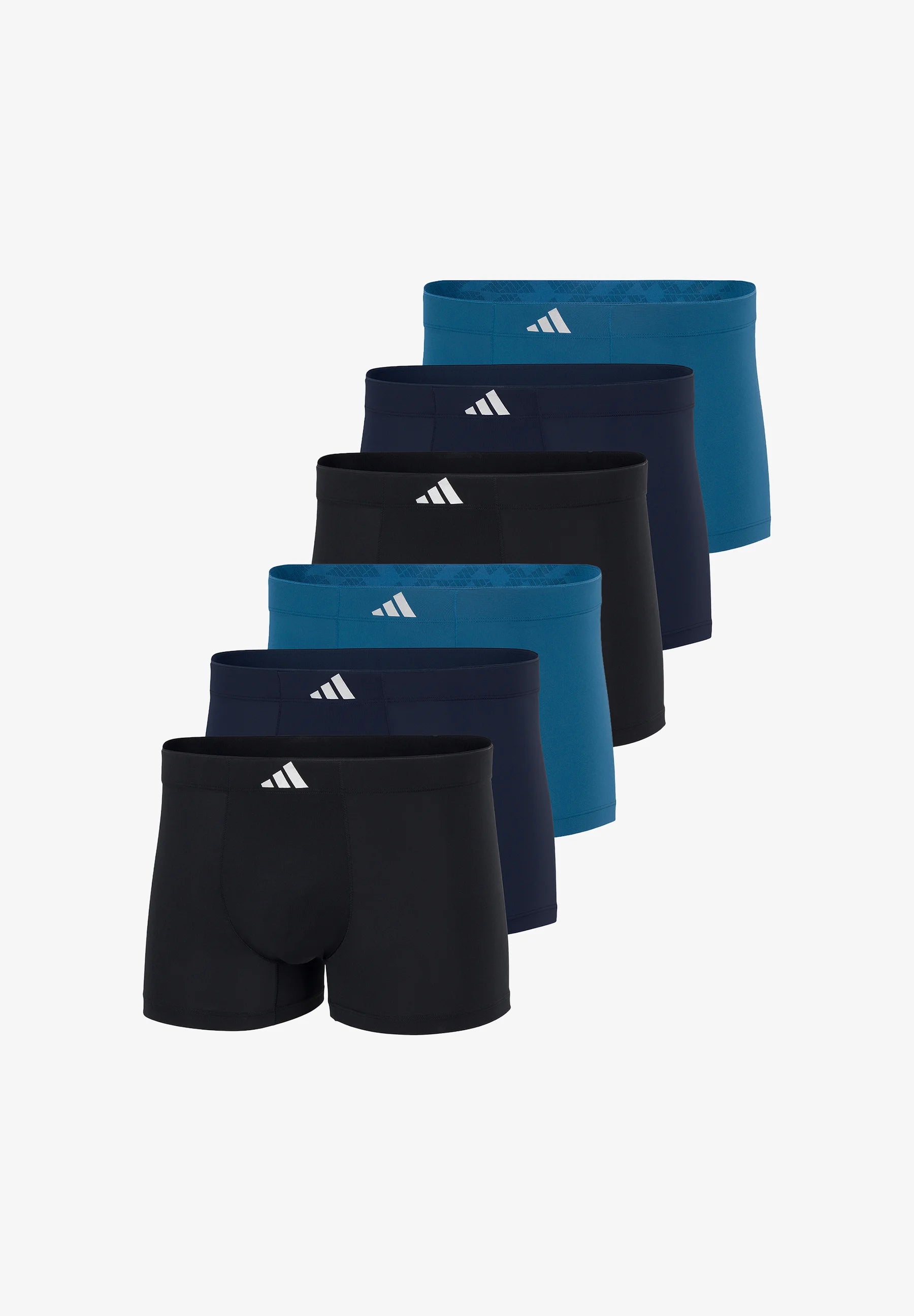 Boxers Adidas Sportswear Micro Tech 6 Pack - Noir, Bleu Gris, Pétrole